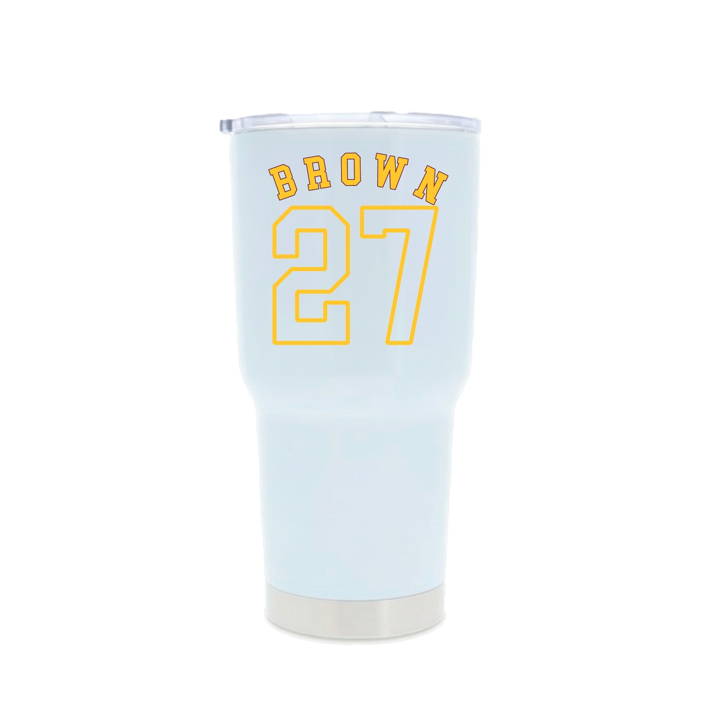 30oz Stainless Steel Tumbler — Shirsey Arch in White