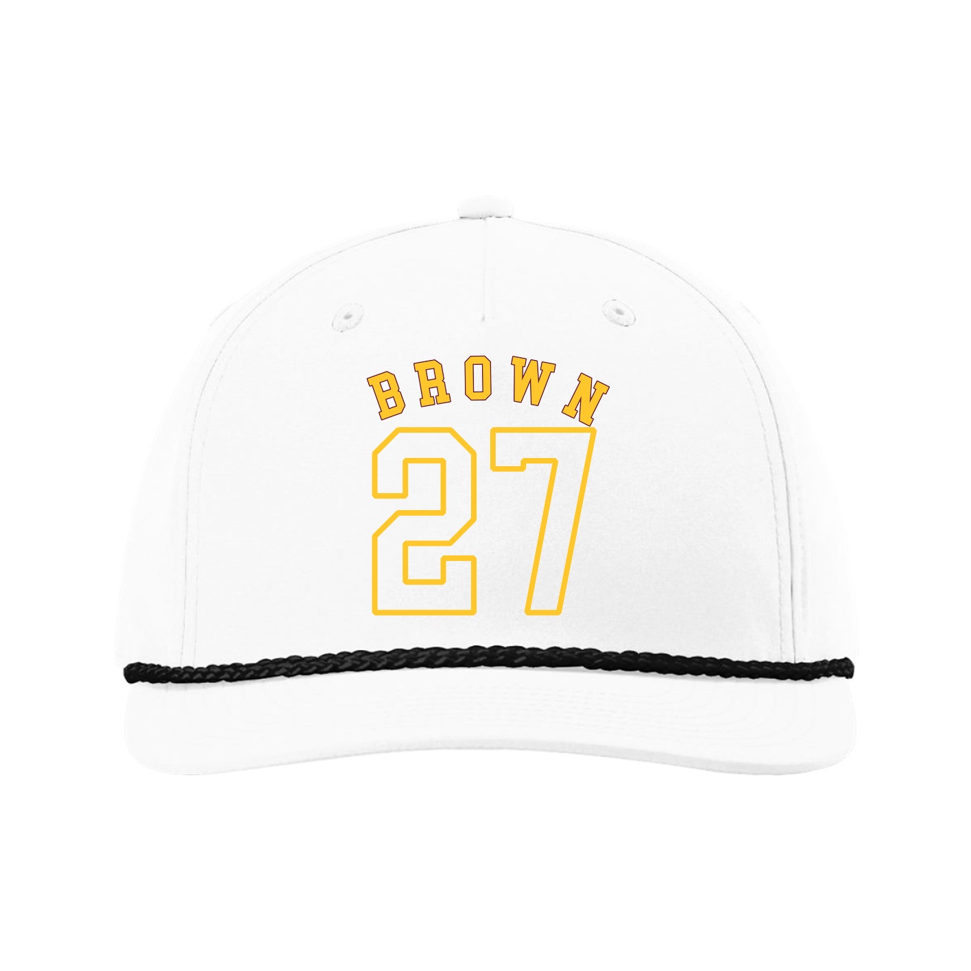 Five-Panel Classic Rope Cap — Shirsey Arch in White