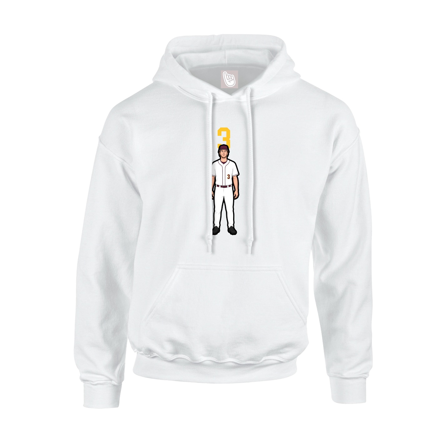 Hoodie — Number Top in White