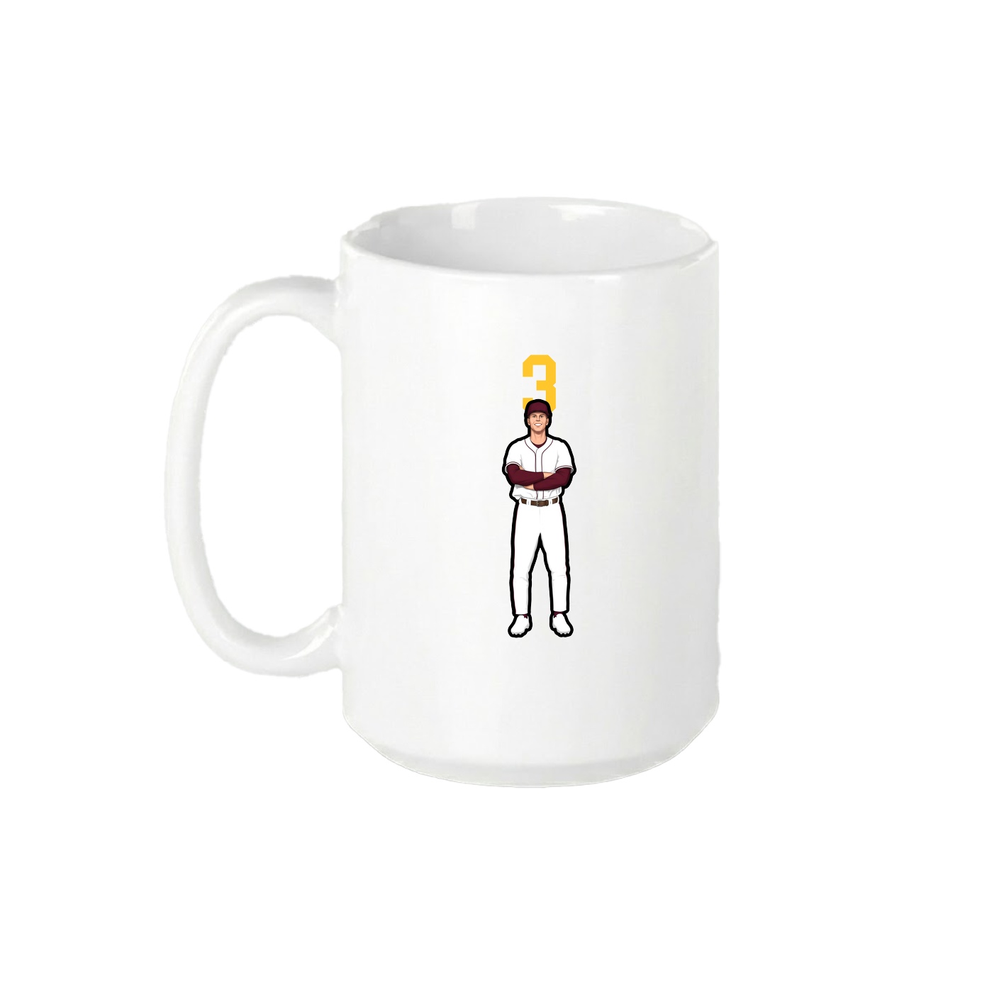 15oz Coffee Mug — Number Top in White