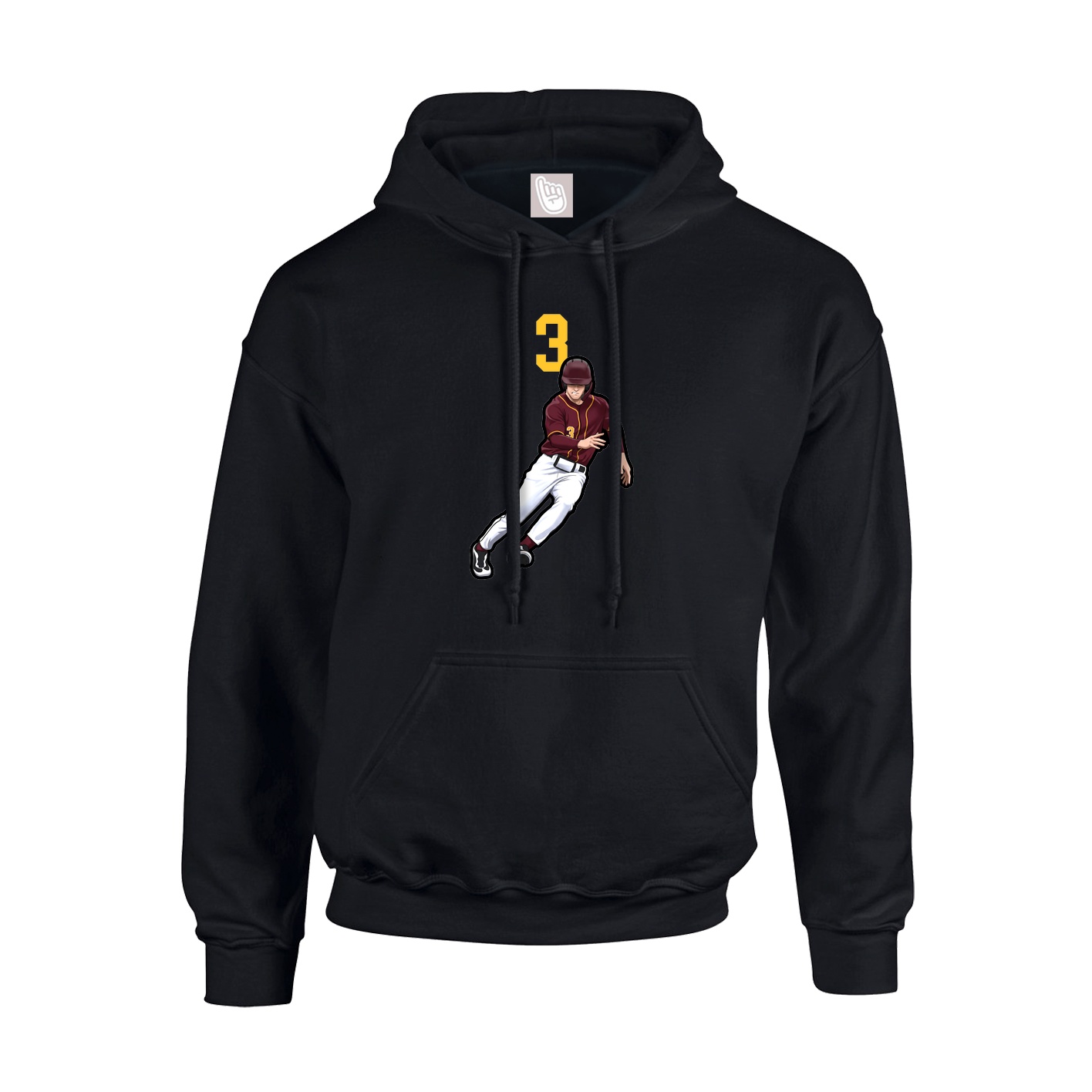 Hoodie — Number Top in Black