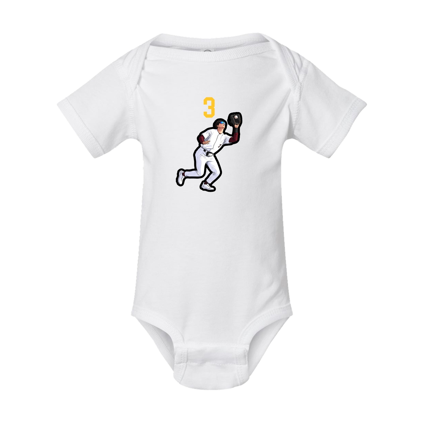 Baby Onesie — Number Top in White