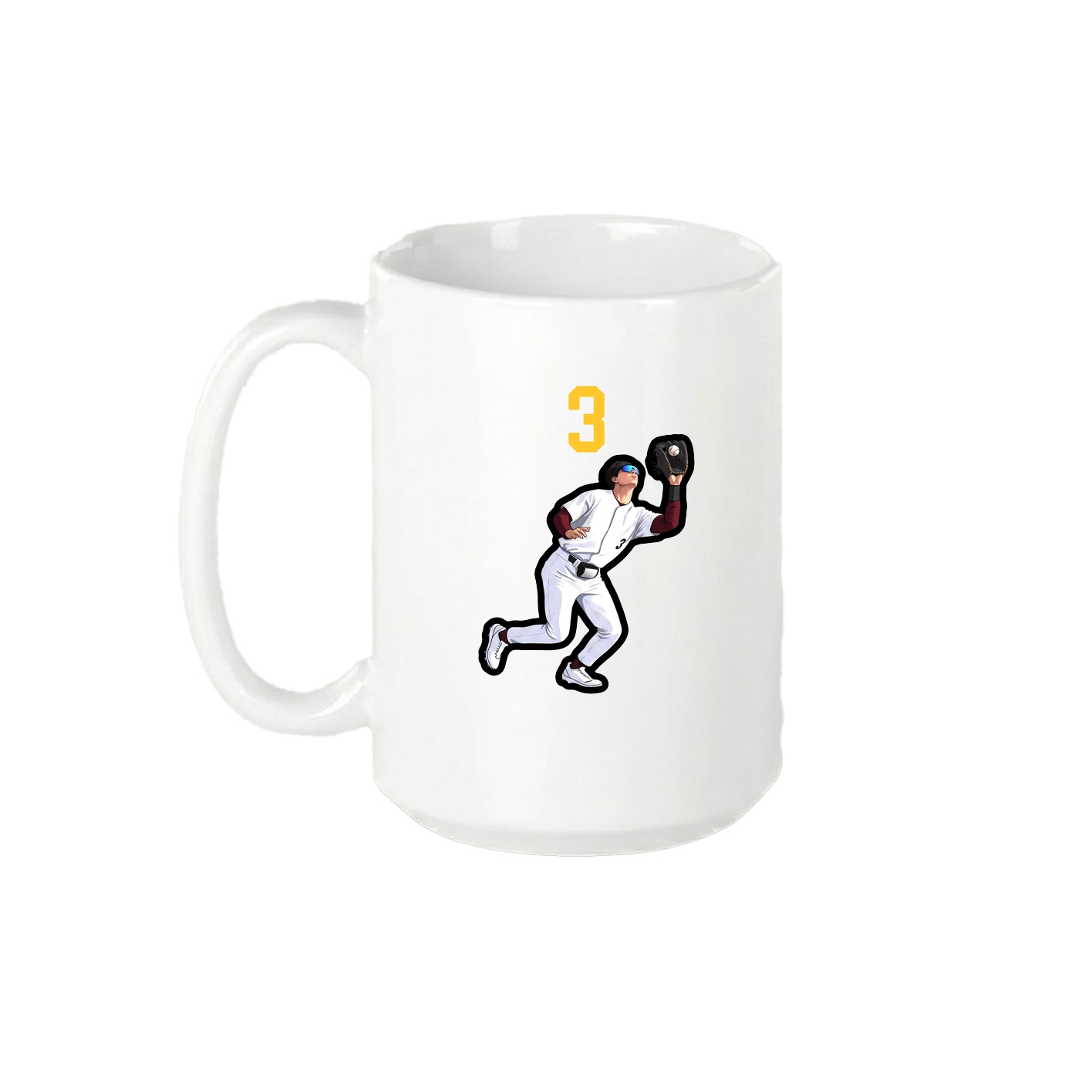 15oz Coffee Mug — Number Top in White