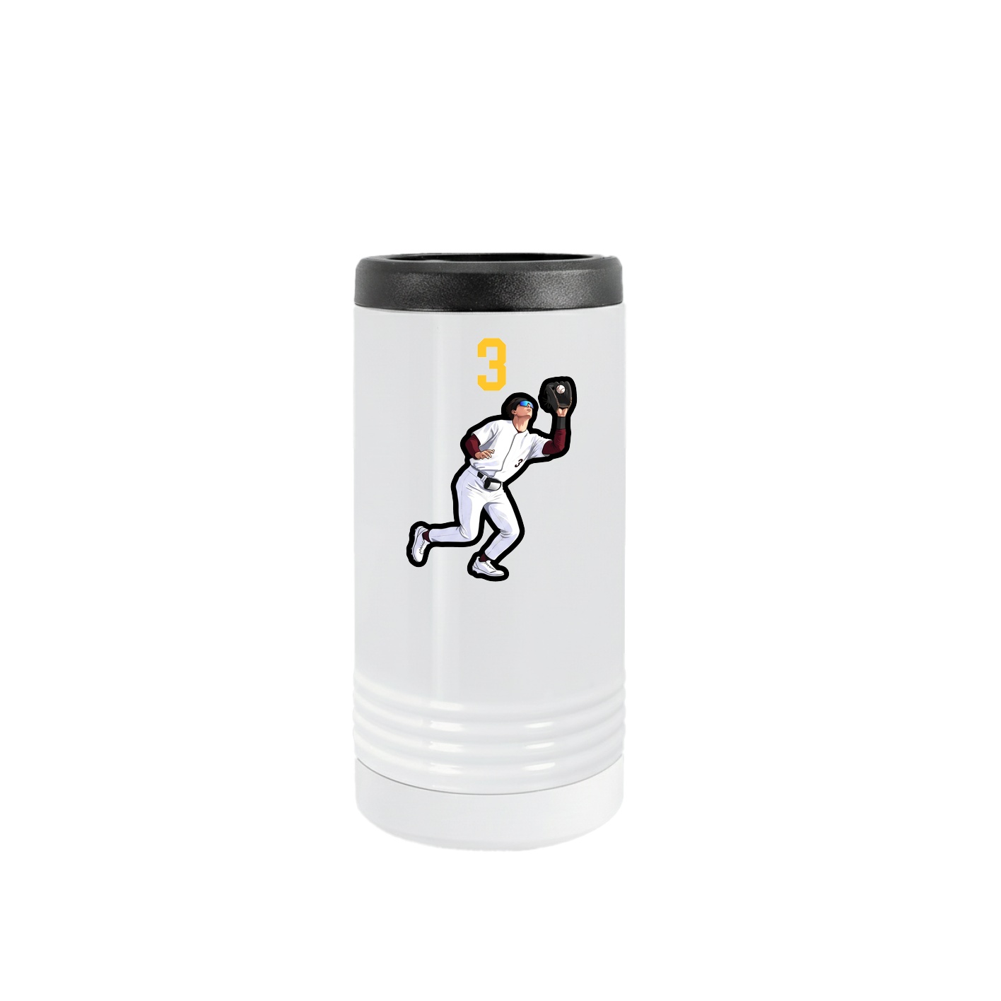 Slim Beverage Holder — Number Top in White