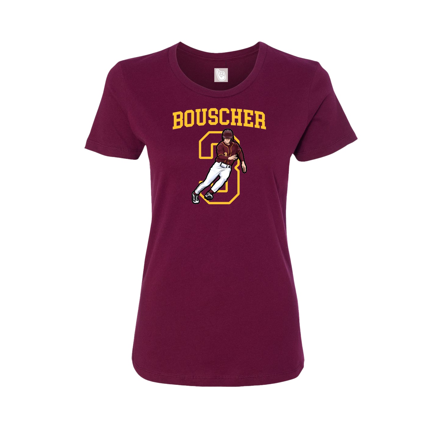 Fitted Women's Tee — Shirsey in Maroon