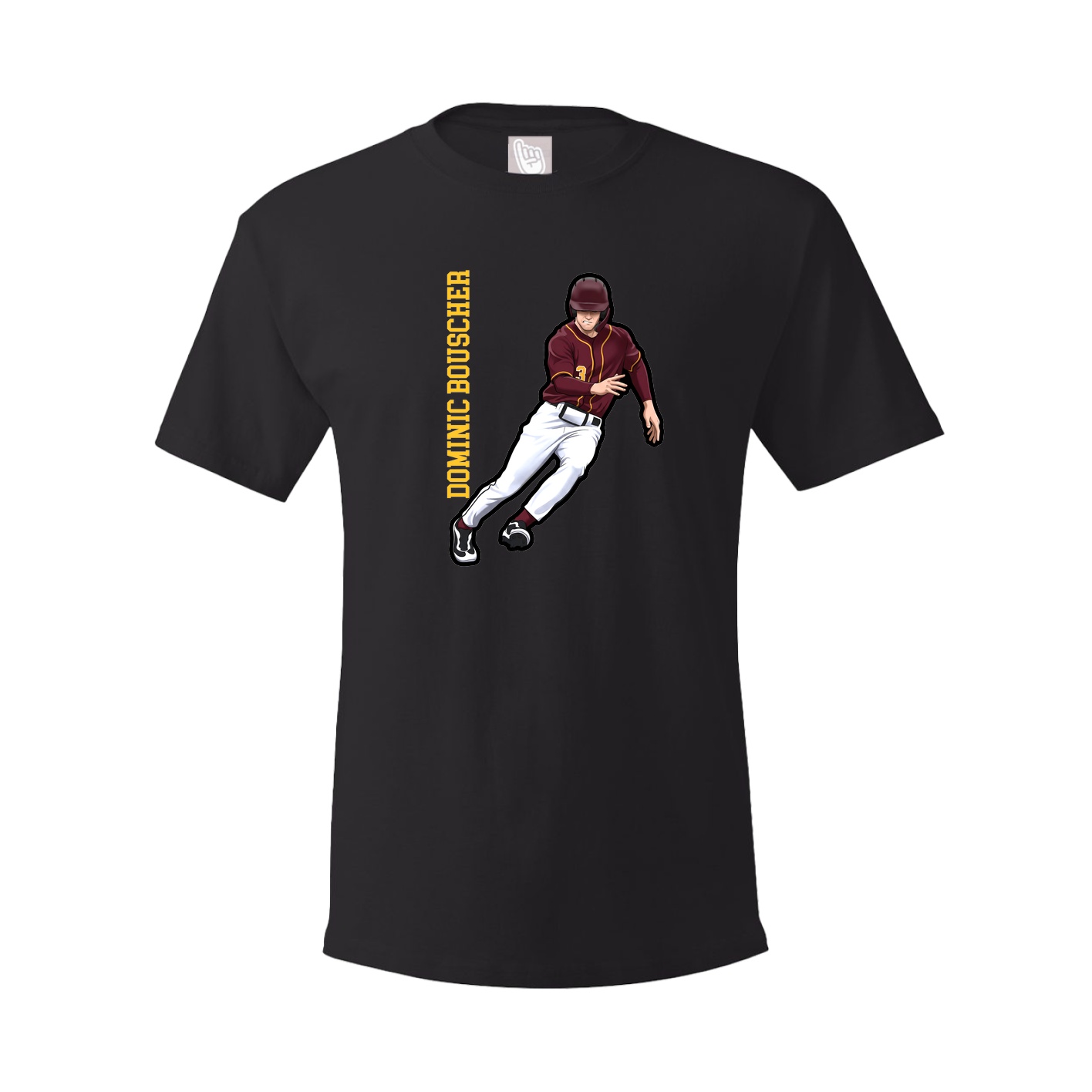 Tee — Name Vertical in Black