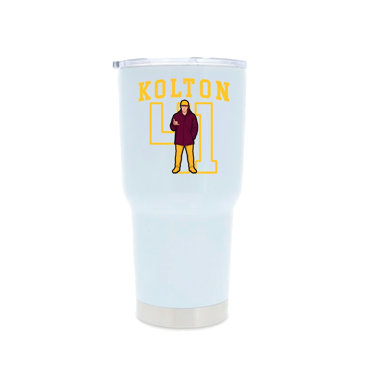 30oz Stainless Steel Tumbler — Shirsey in White