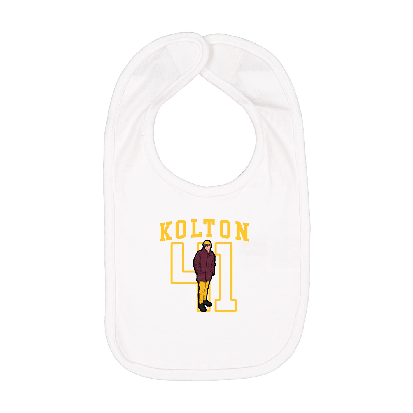 Infant Bib — Shirsey in White