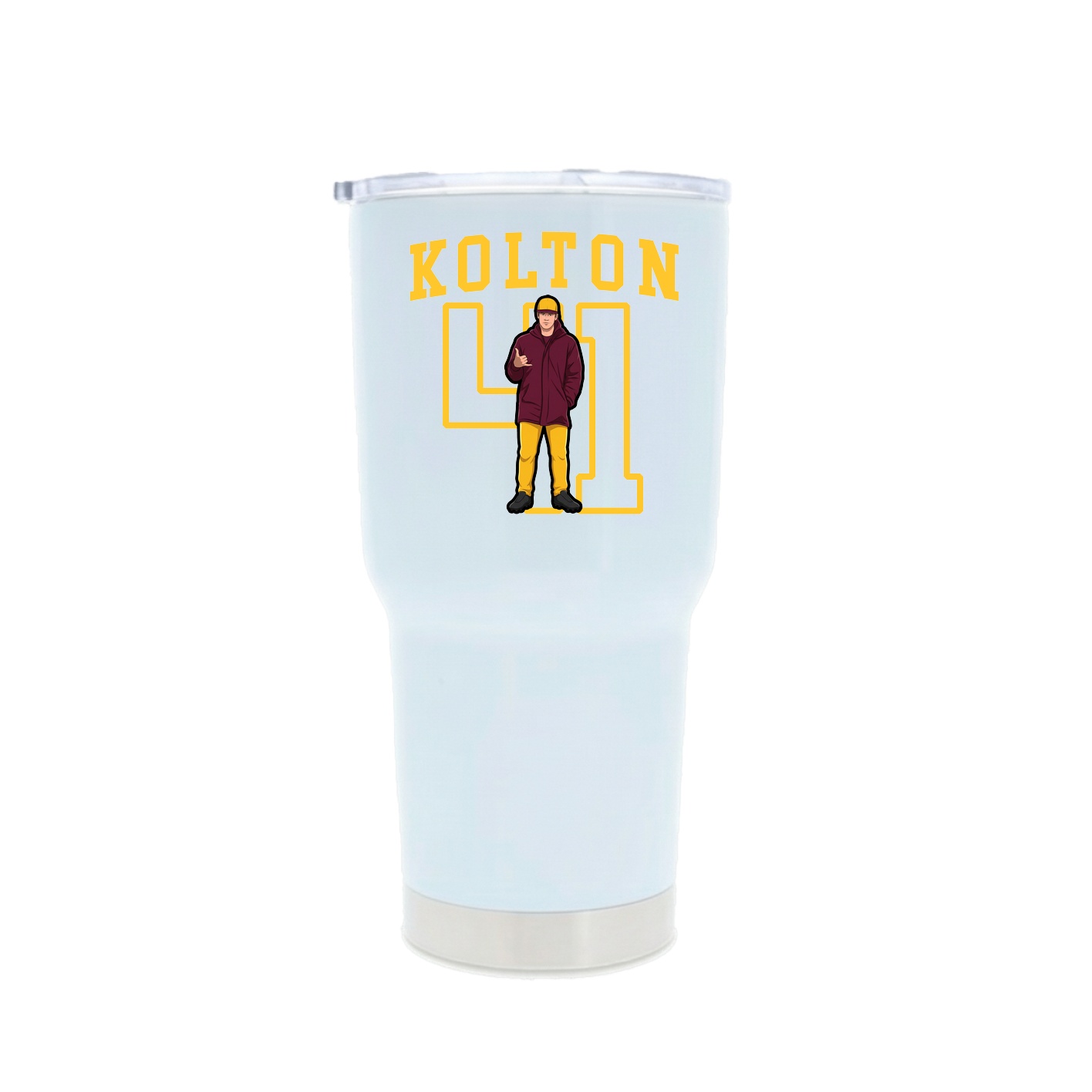 30oz Stainless Steel Tumbler — Shirsey in White