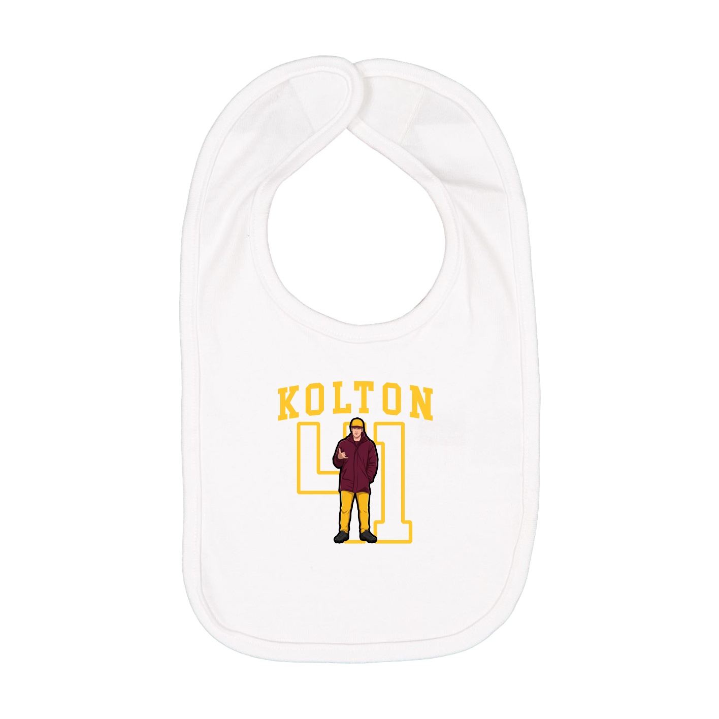 Infant Bib — Shirsey in White