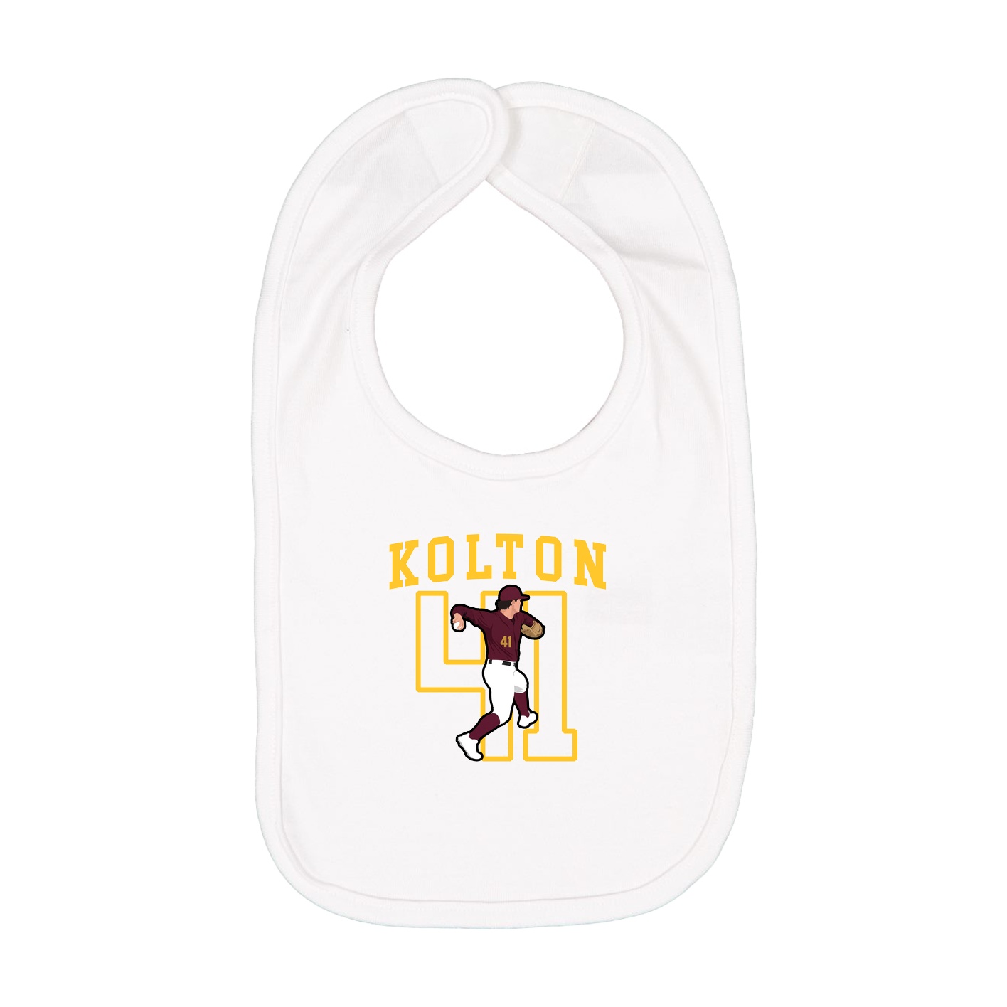 Infant Bib — Shirsey in White