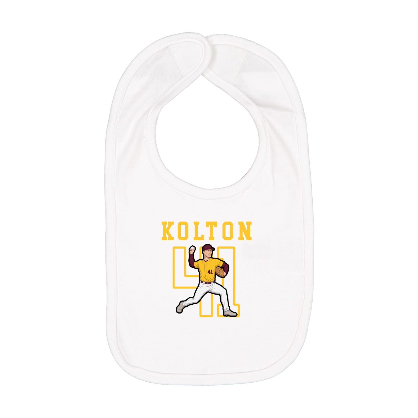 Infant Bib — Shirsey in White