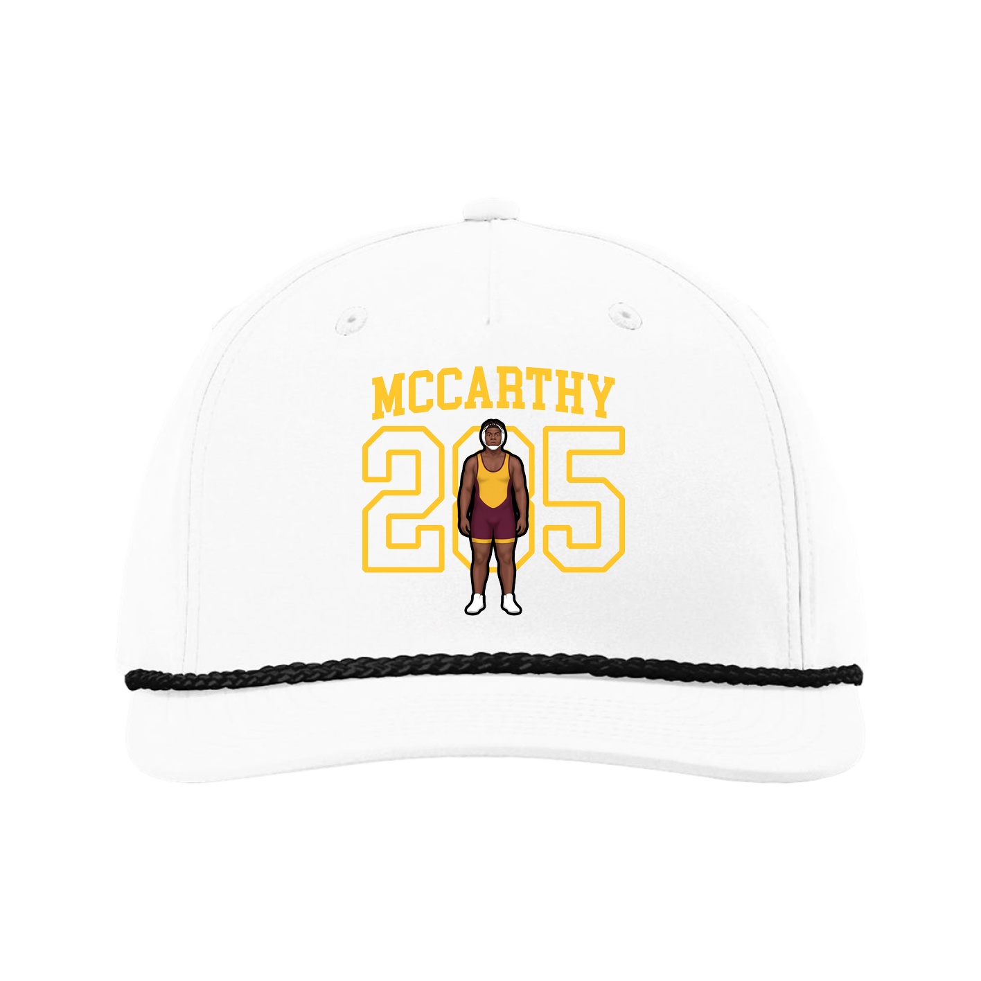 Five-Panel Classic Rope Cap — Shirsey in White