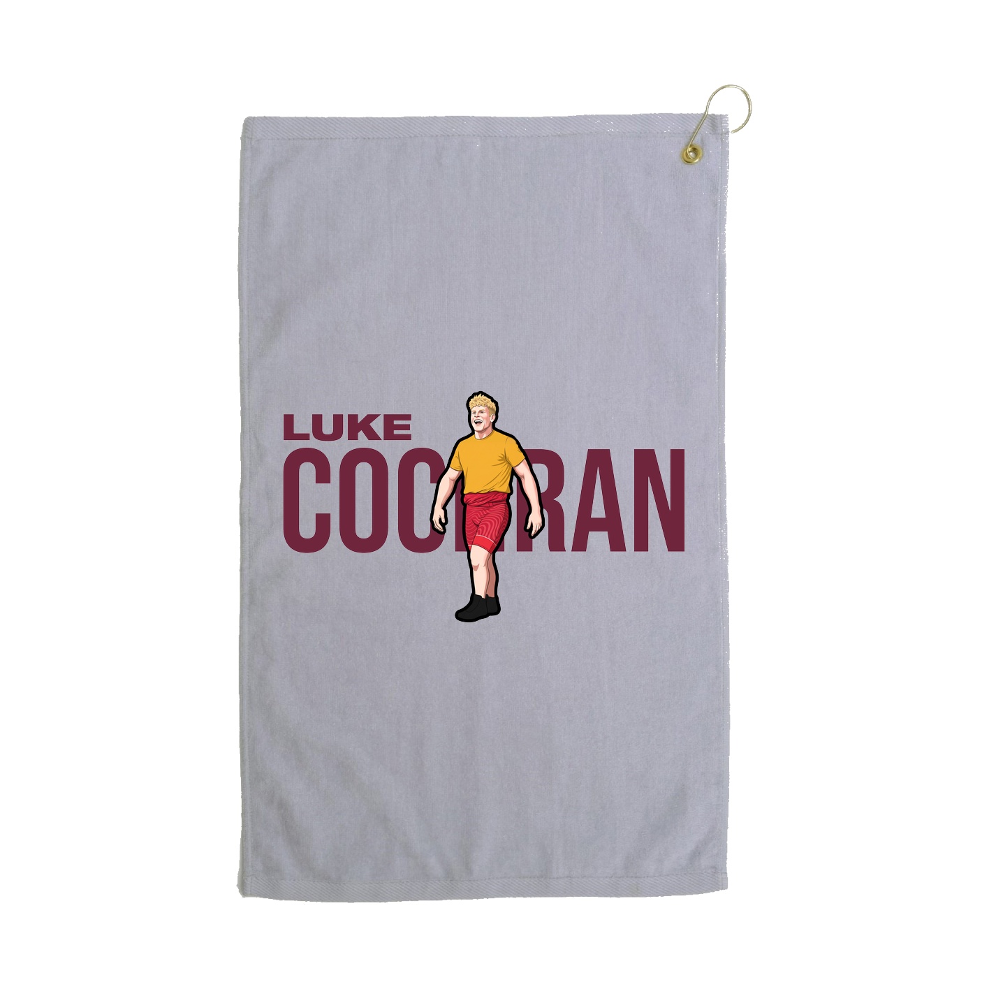 Golf Towel — Player Name in Grey