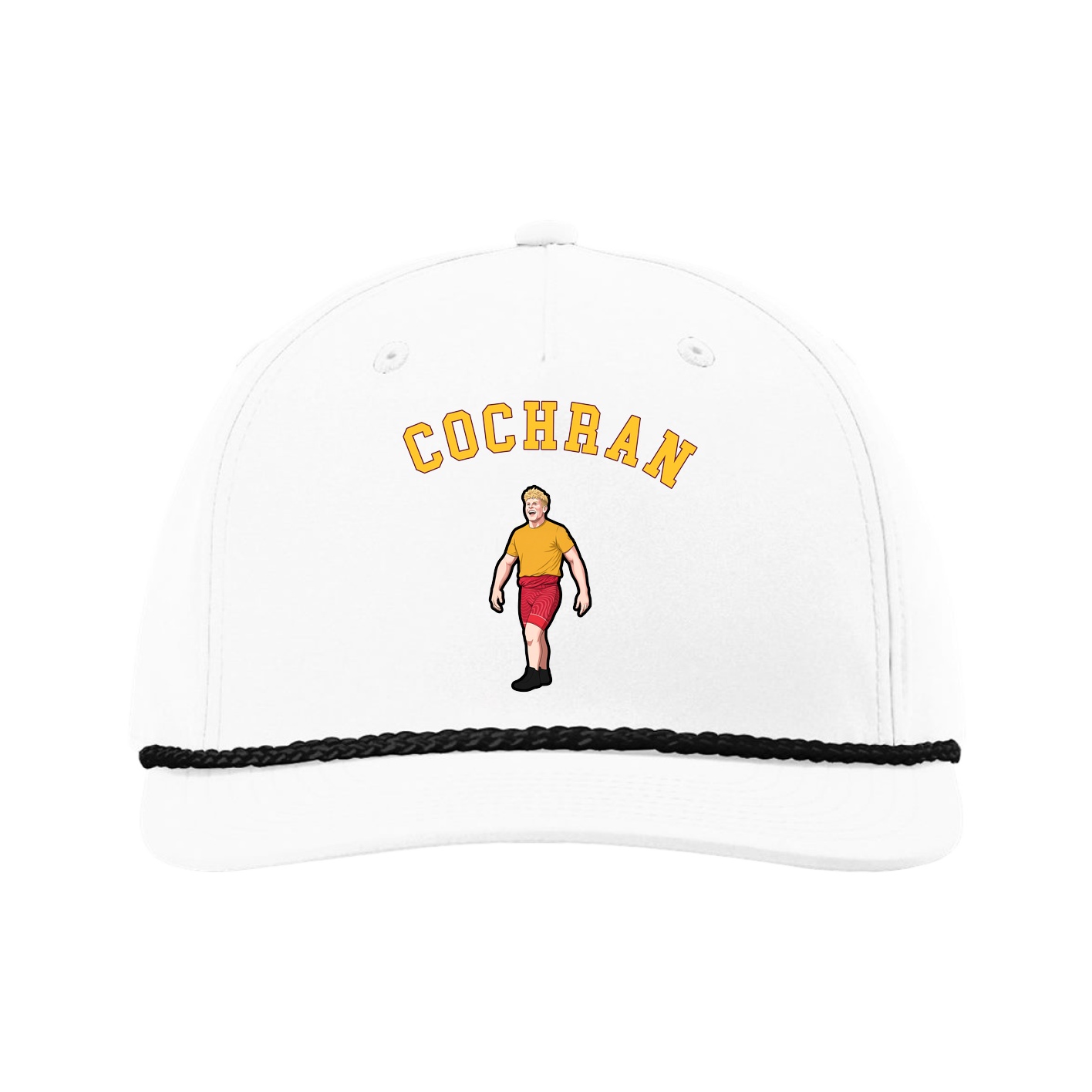 Five-Panel Classic Rope Cap — Shirsey Arch in White