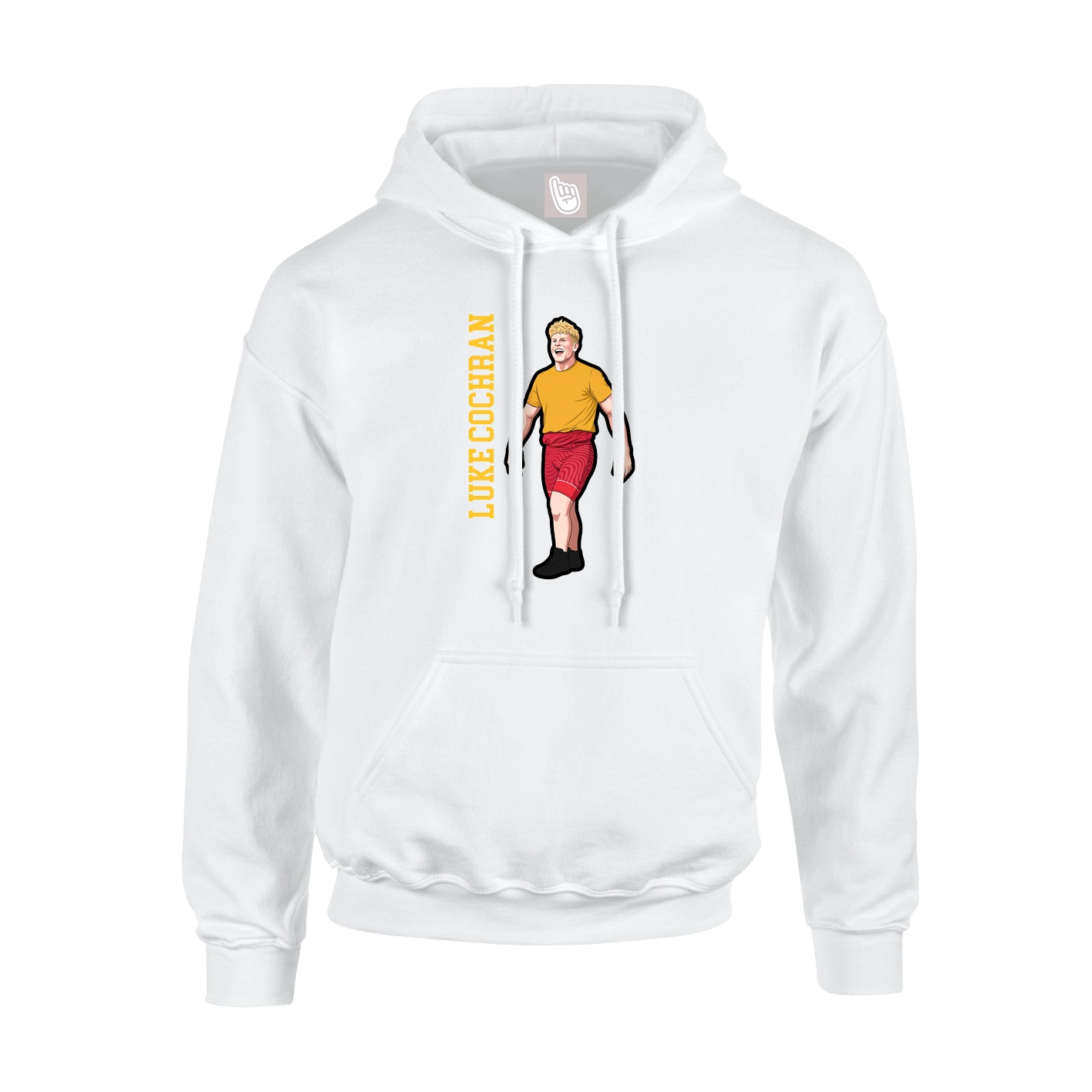 Hoodie — Name Vertical in White