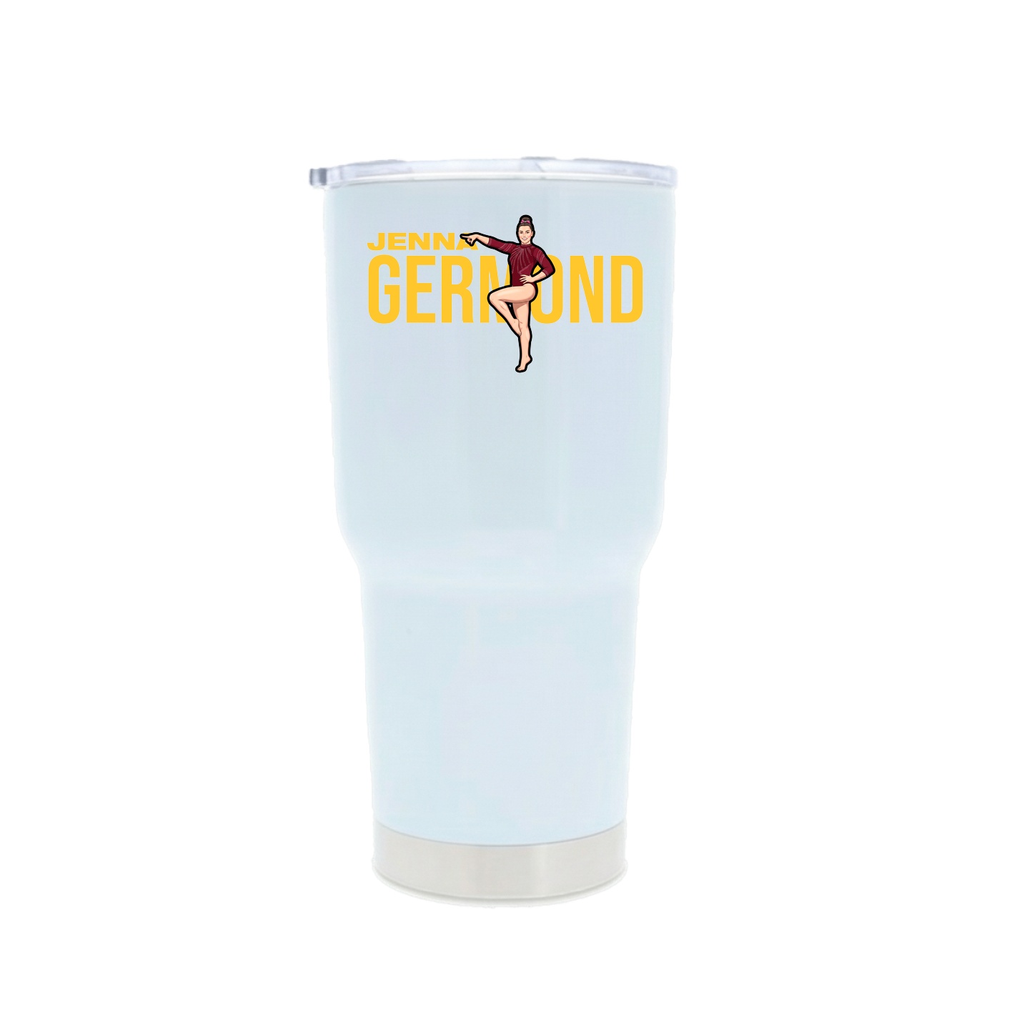 30oz Stainless Steel Tumbler — Player Name in White