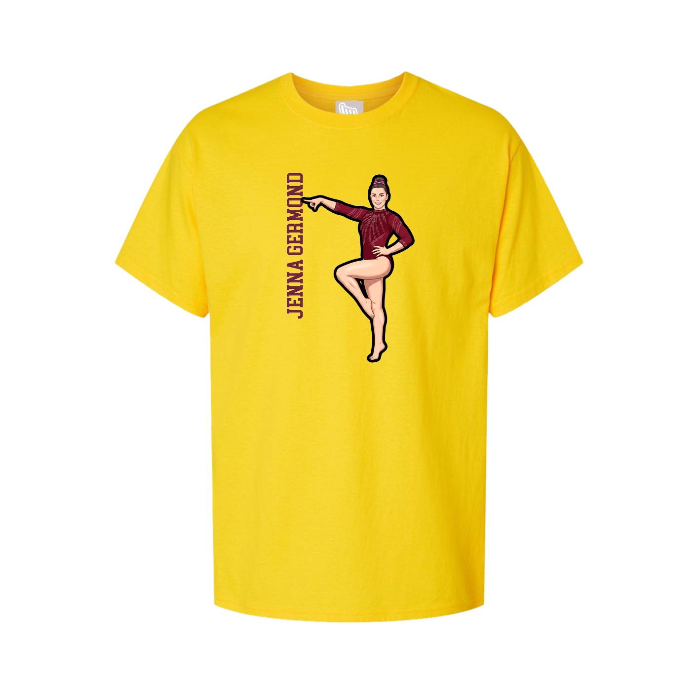 Youth Tee — Name Vertical in Gold