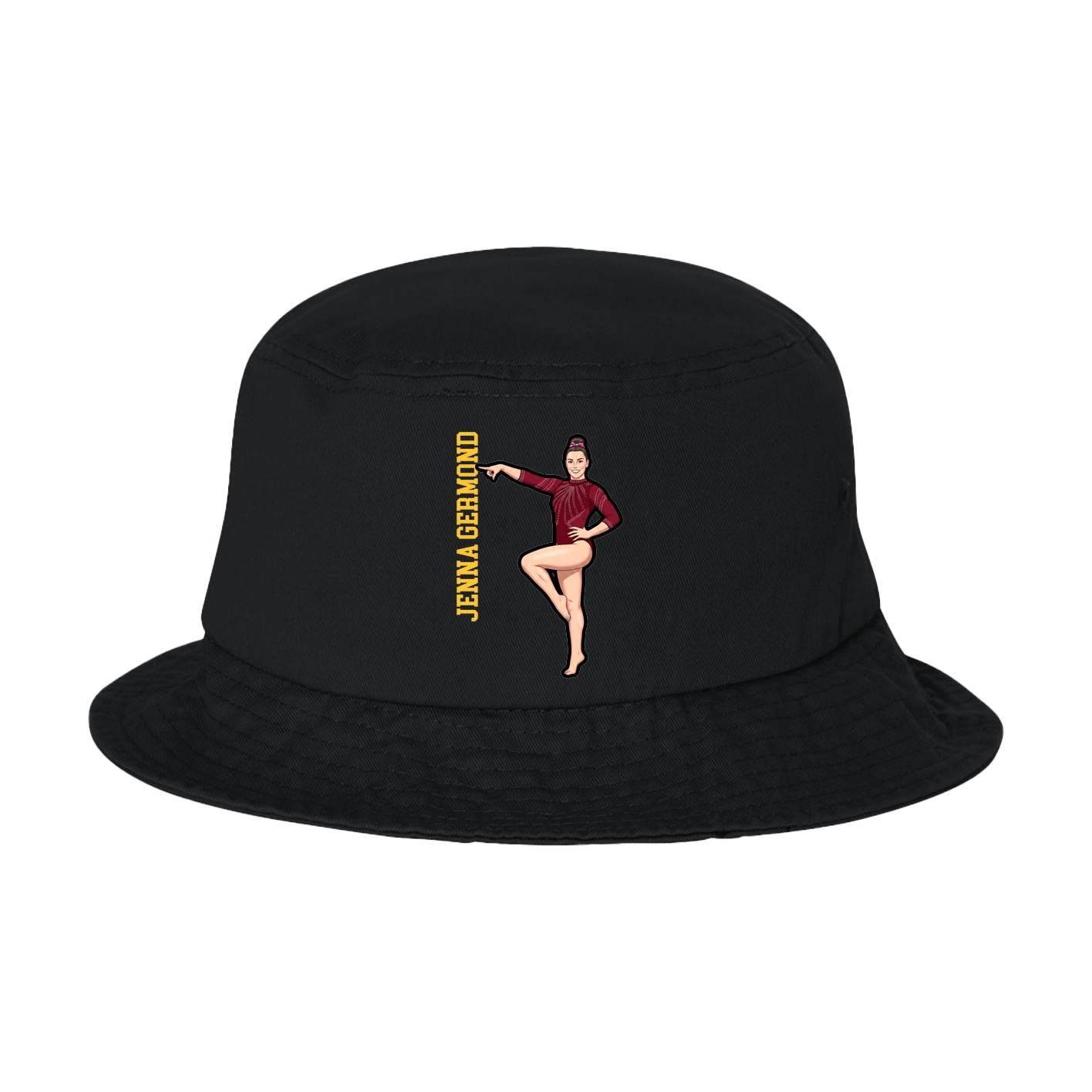 Bucket Cap — Name Vertical in Black