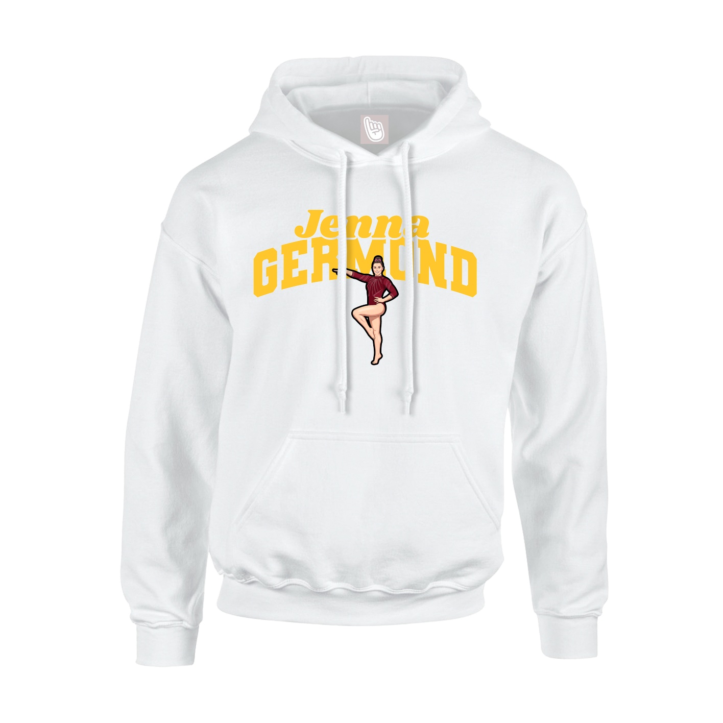 Hoodie — Signature Arch in White