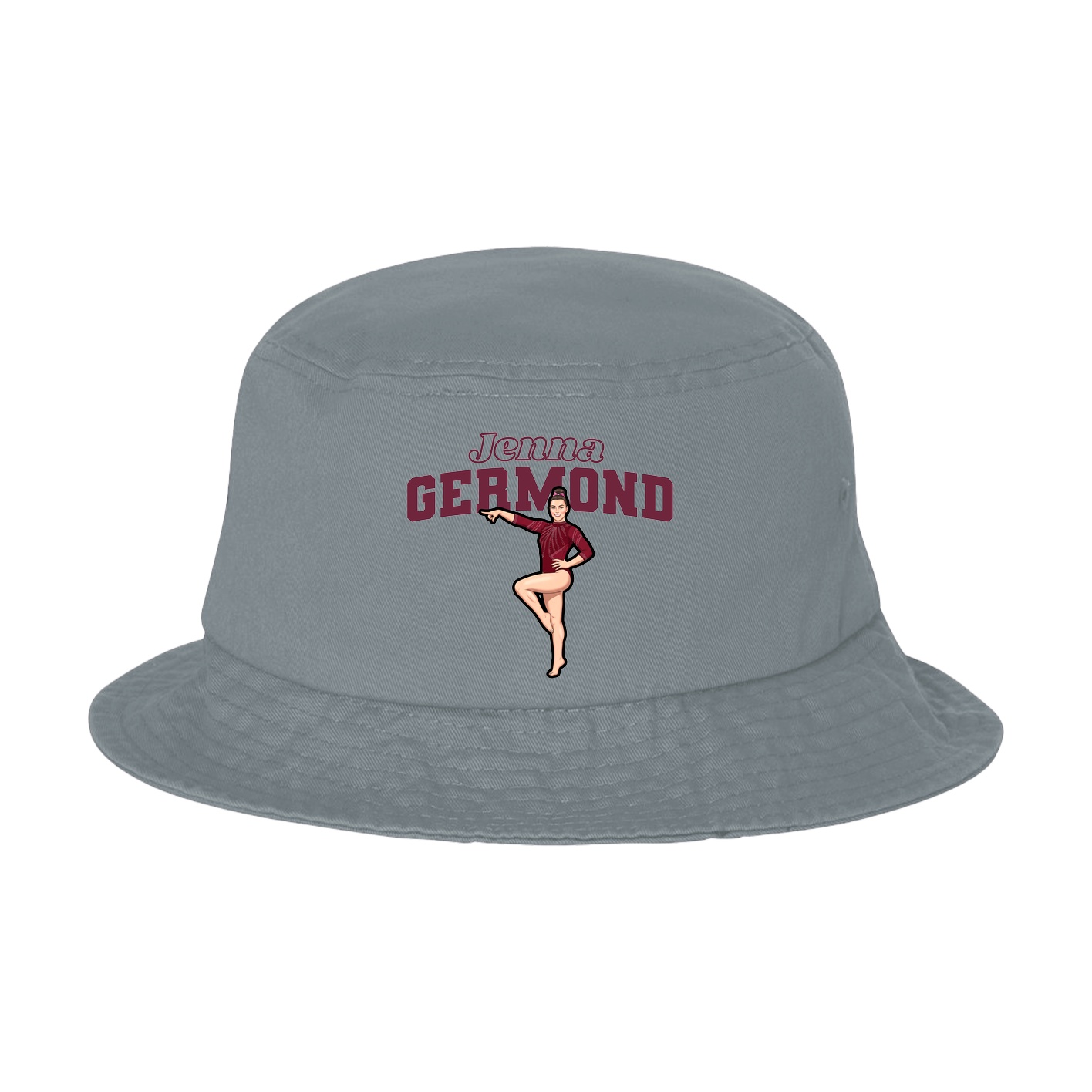 Bucket Cap — Name Arch in Grey