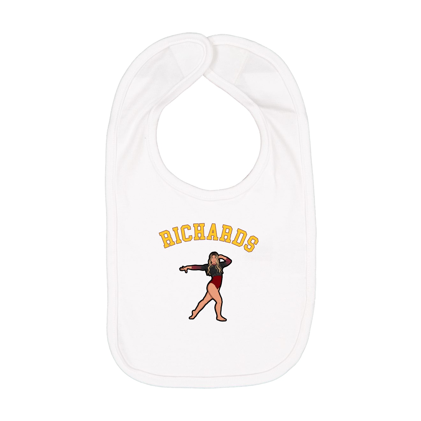 Infant Bib — Shirsey Arch in White