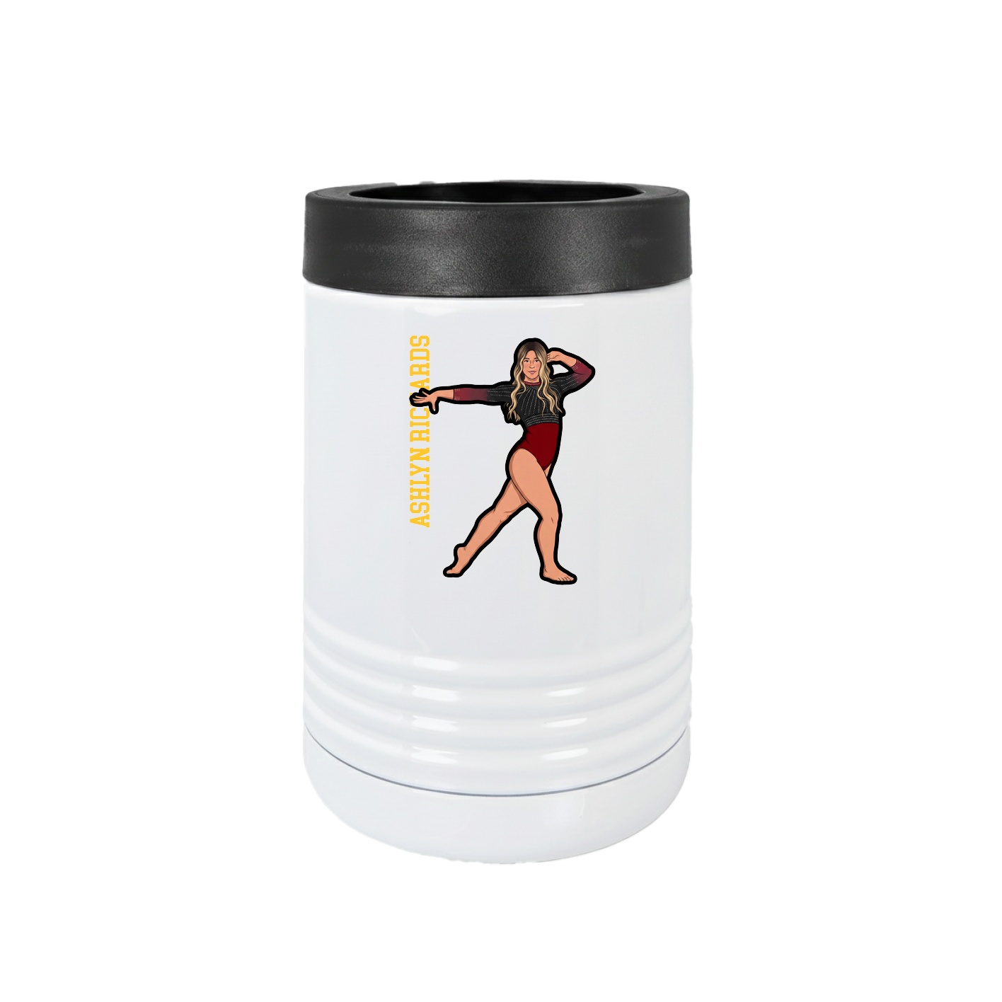 Beverage Holder — Name Vertical in White