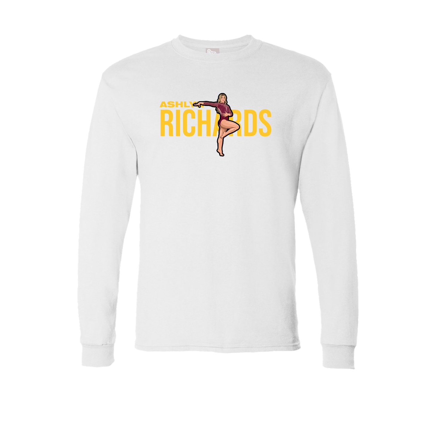 Long Sleeve Tee — Player Name in White