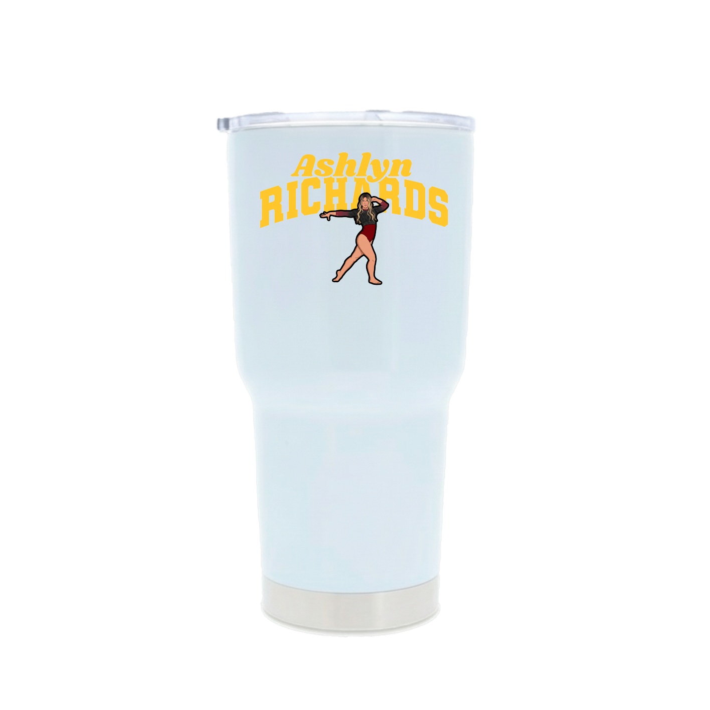 30oz Stainless Steel Tumbler — Signature Arch in White