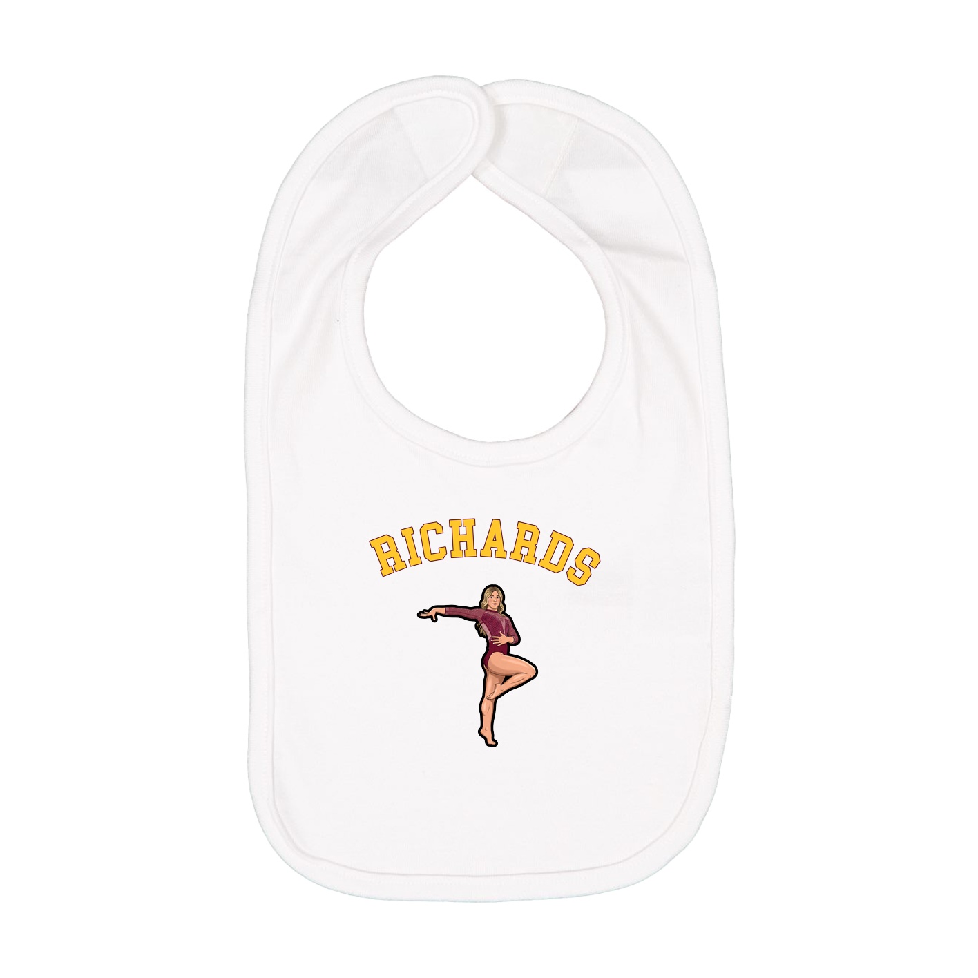 Infant Bib — Shirsey Arch in White