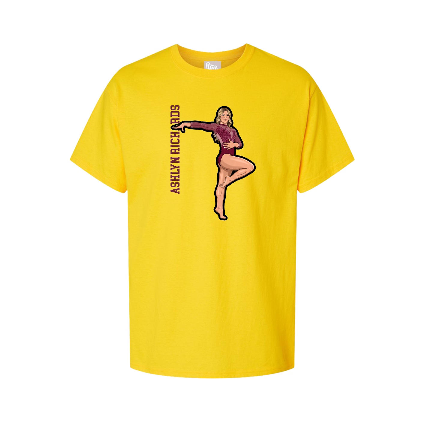 Tee — Name Vertical in Gold