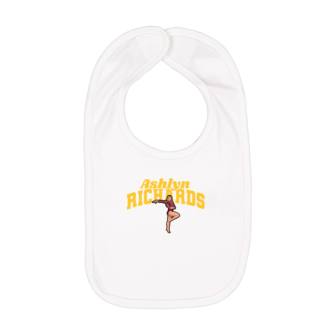 Infant Bib — Signature Arch in White