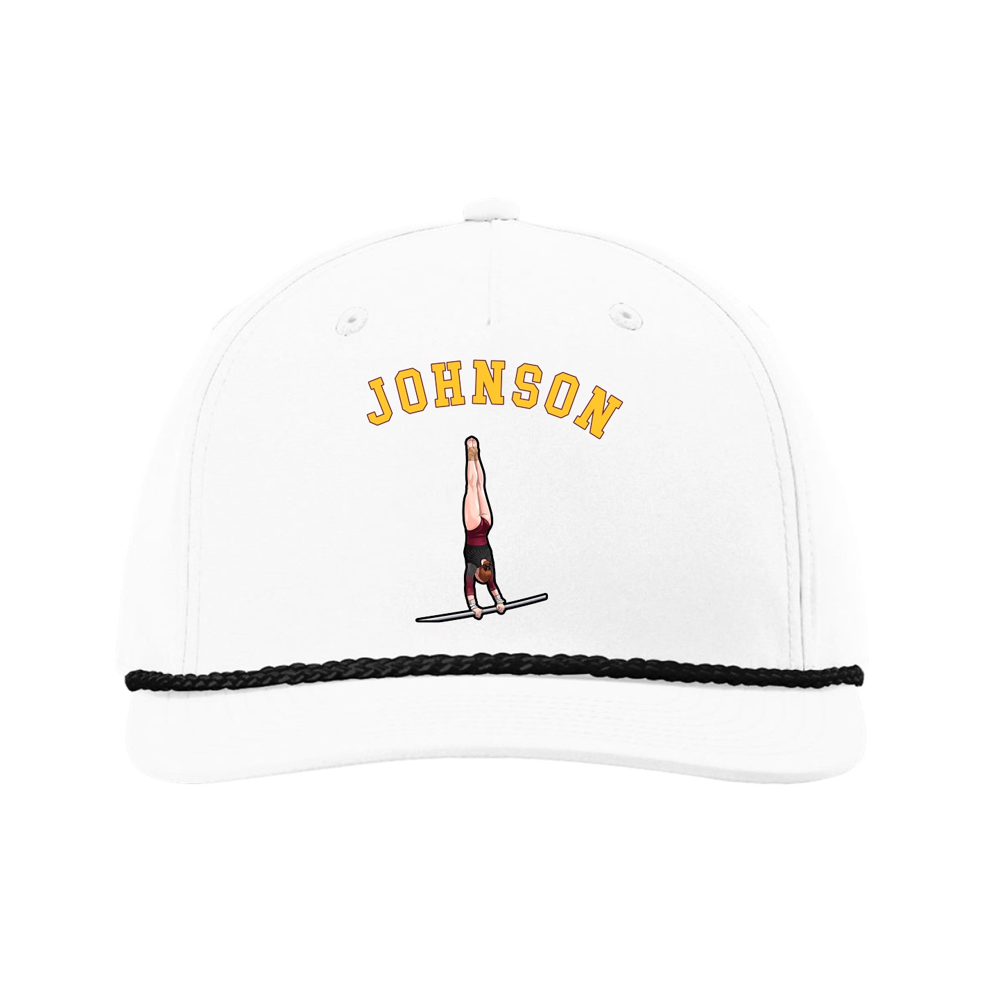 Five-Panel Classic Rope Cap — Shirsey Arch in White