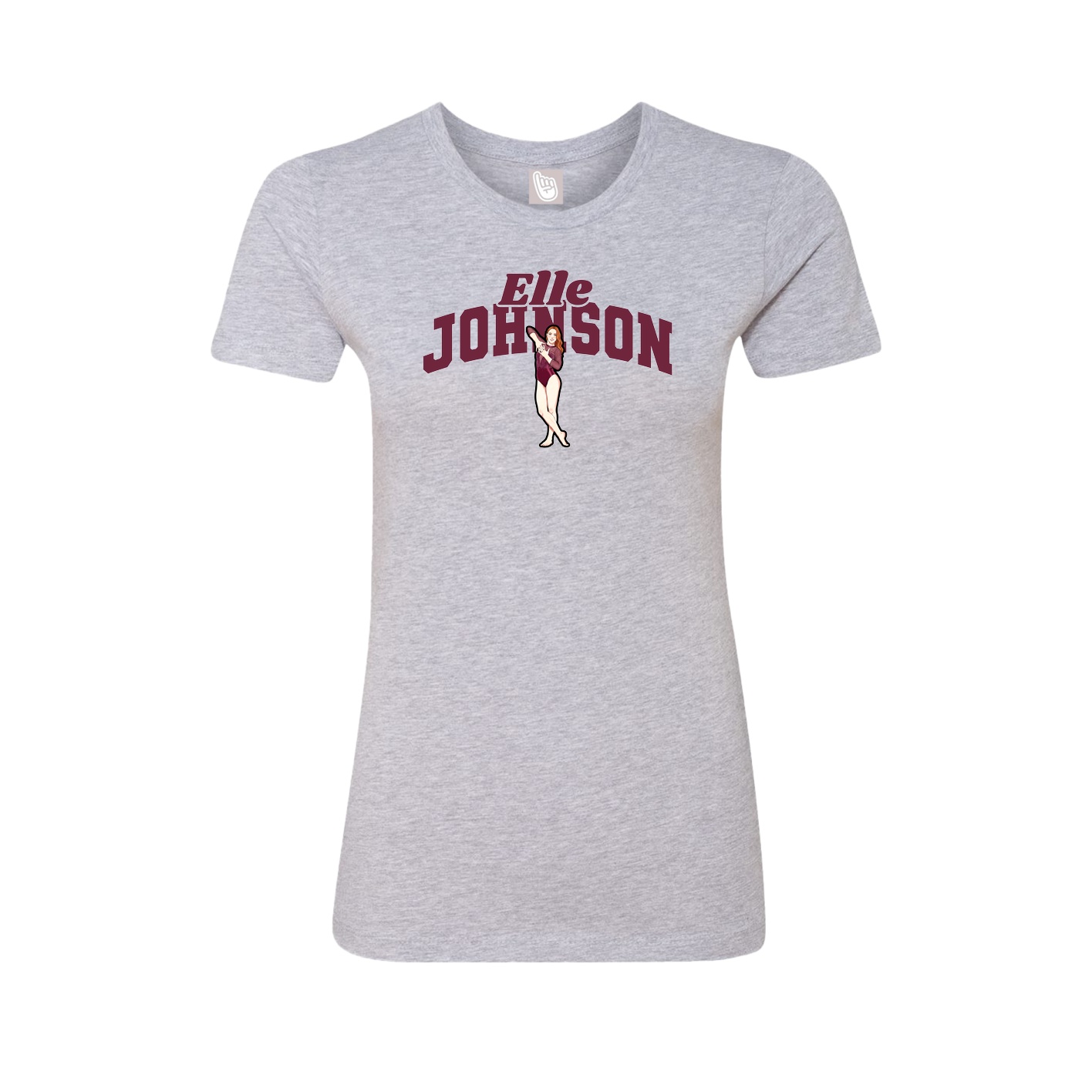 Fitted Women's Tee — Signature Arch in Grey