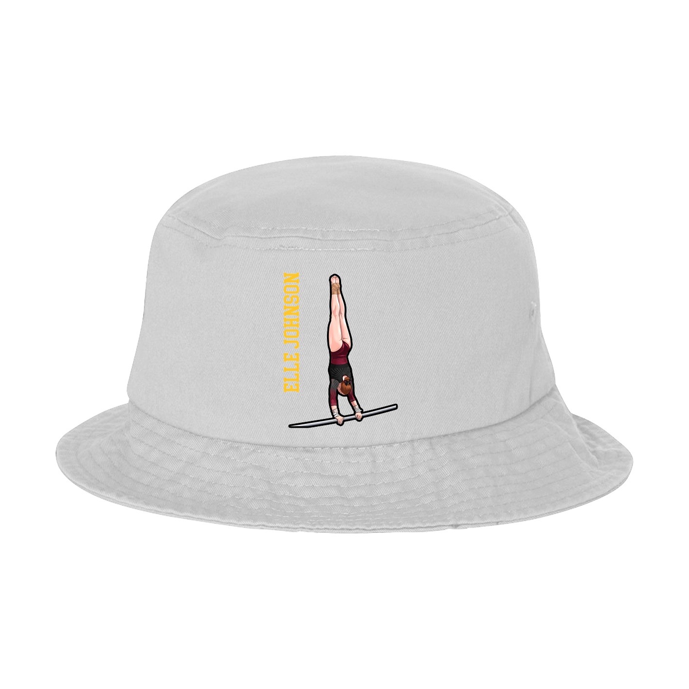 Bucket Cap — Name Vertical in White