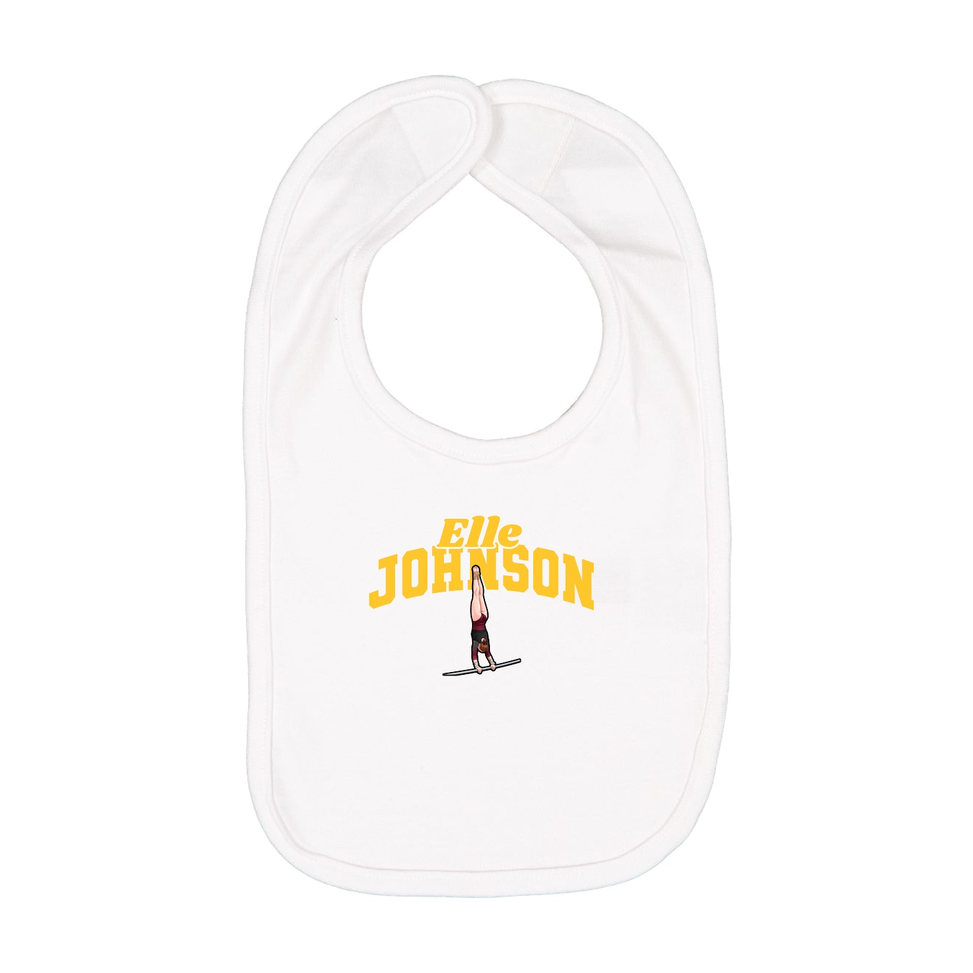 Infant Bib — Signature Arch in White