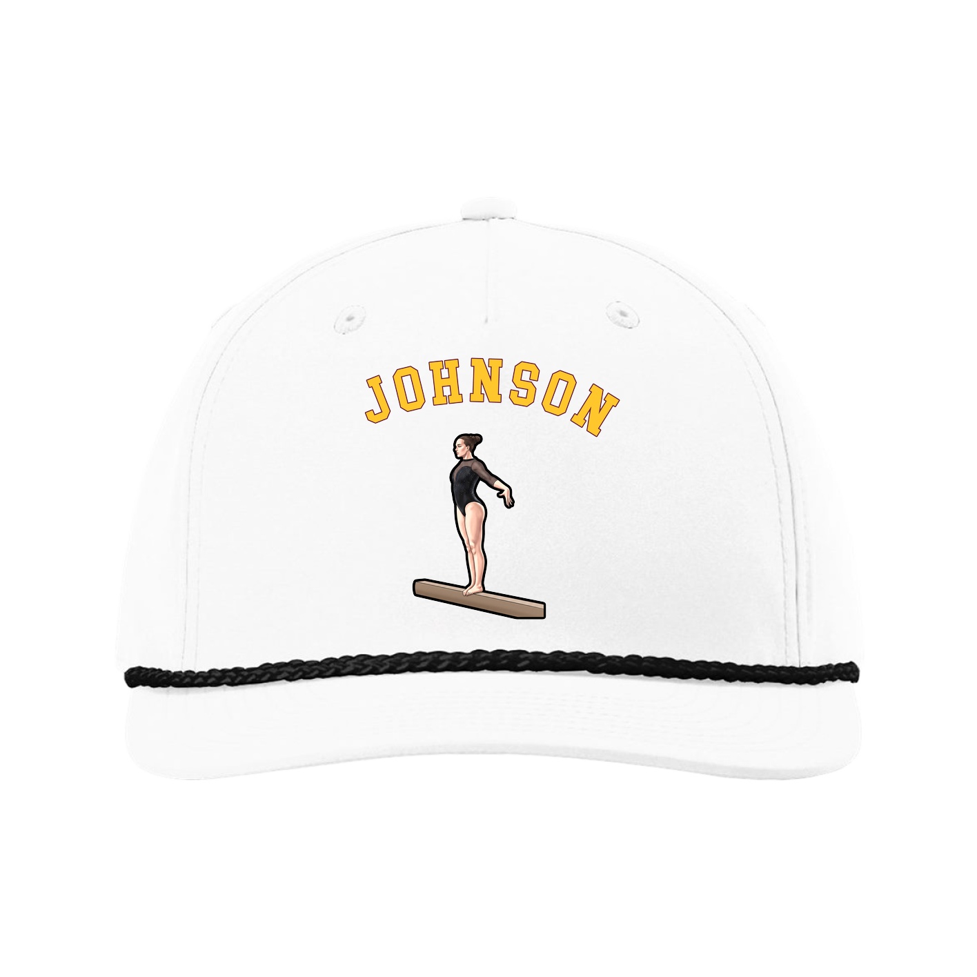 Five-Panel Classic Rope Cap — Shirsey Arch in White