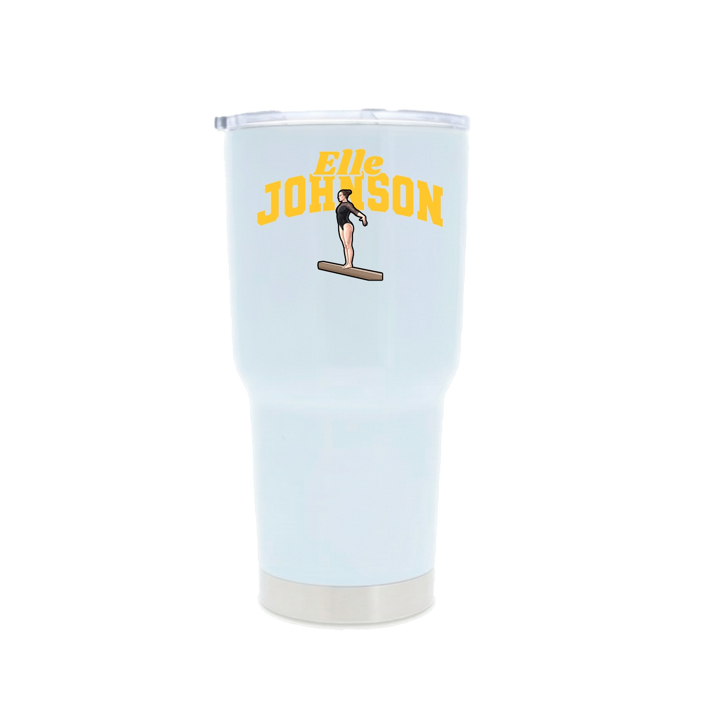 30oz Stainless Steel Tumbler — Signature Arch in White