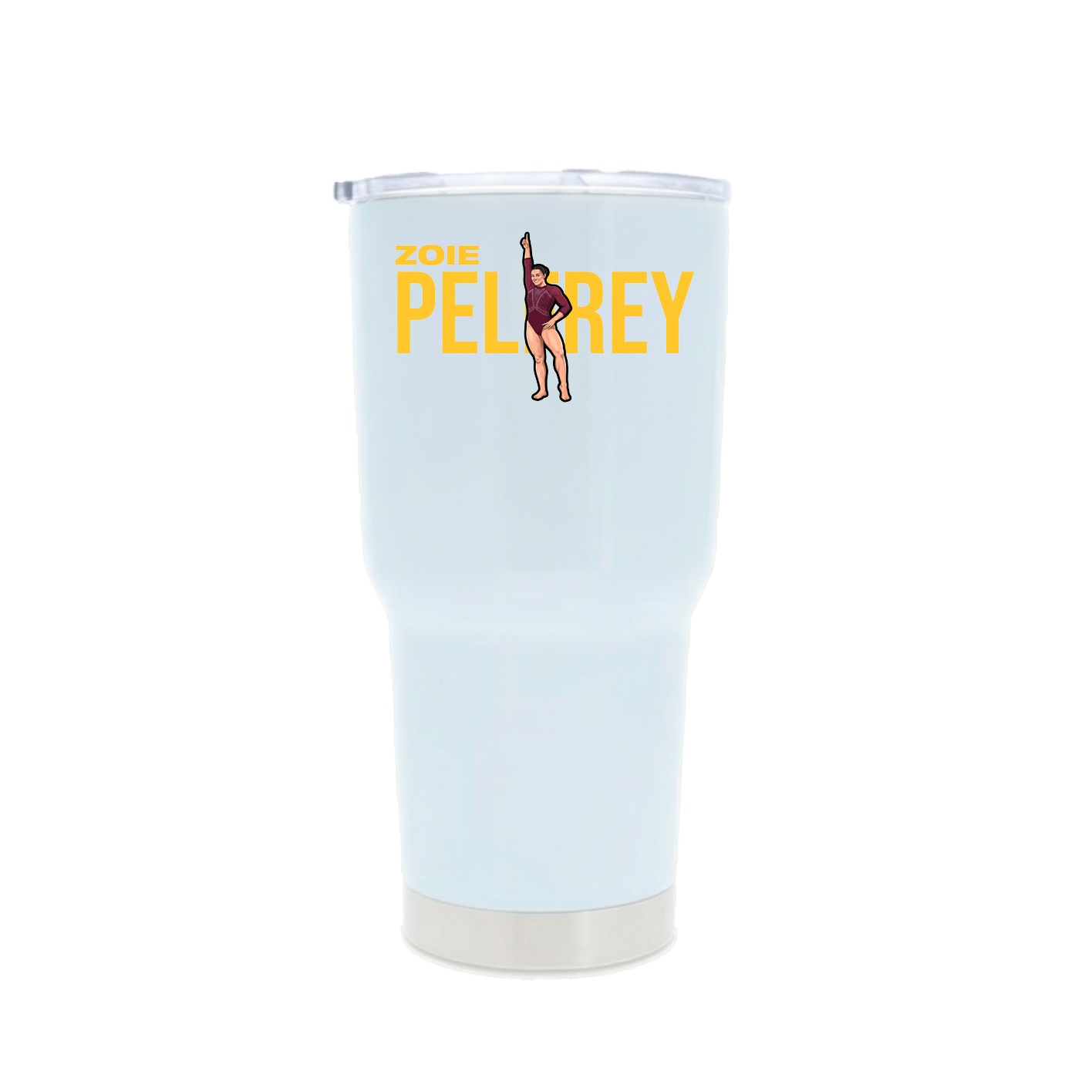 30oz Stainless Steel Tumbler — Player Name in White