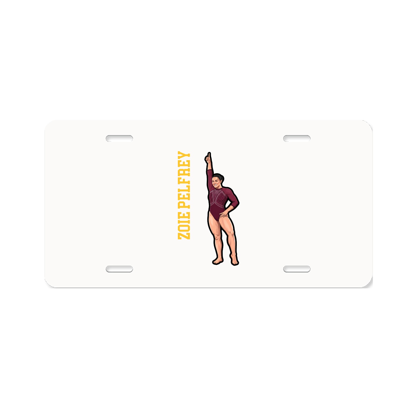 License Plate — Name Vertical in Classic