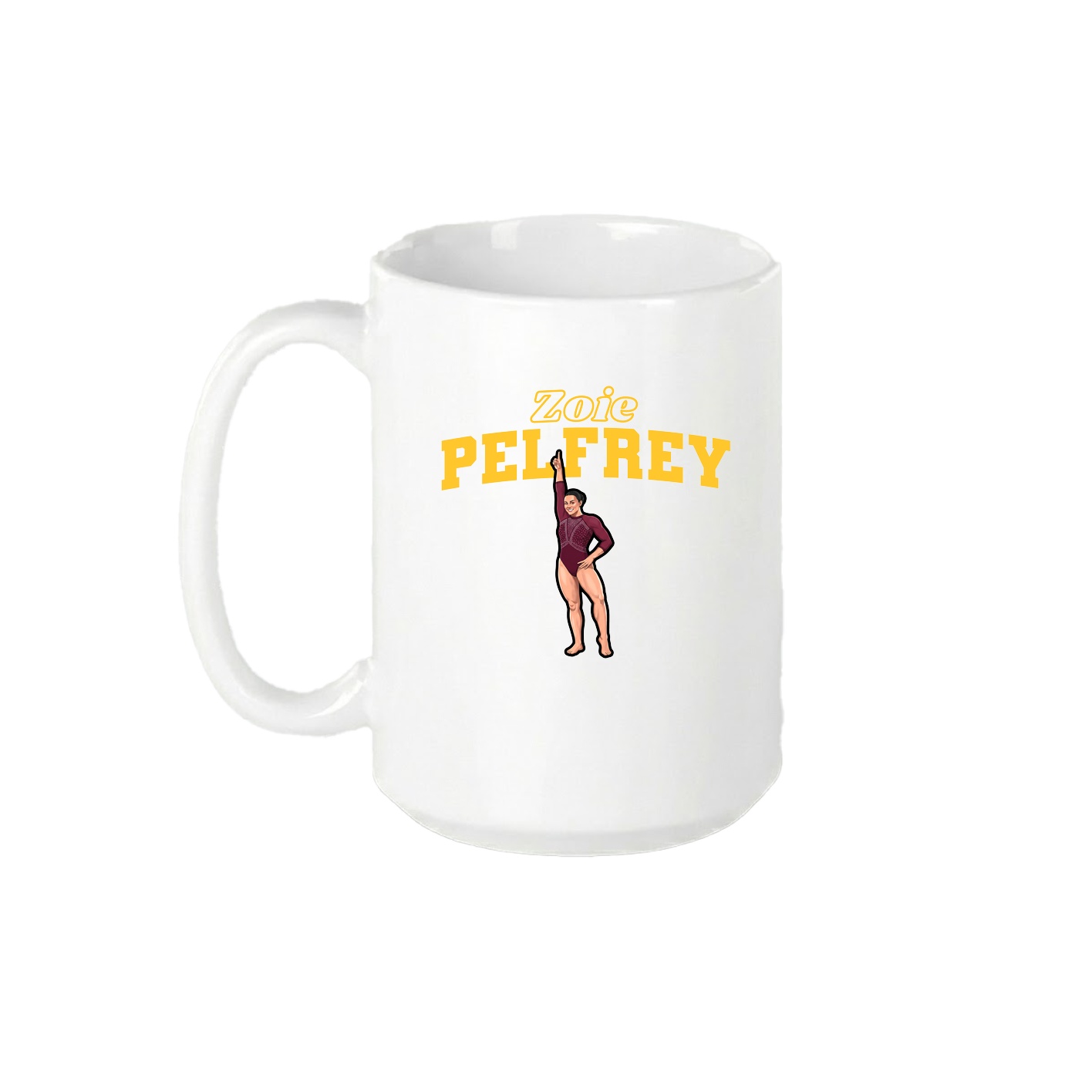 15oz Coffee Mug — Name Arch in White