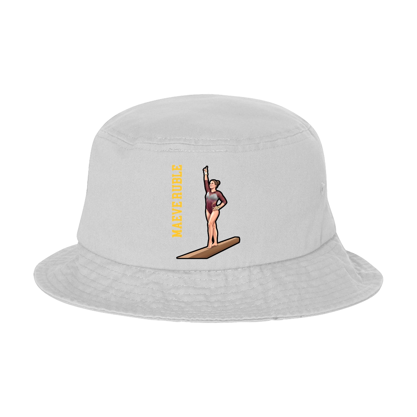 Bucket Cap — Name Vertical in White