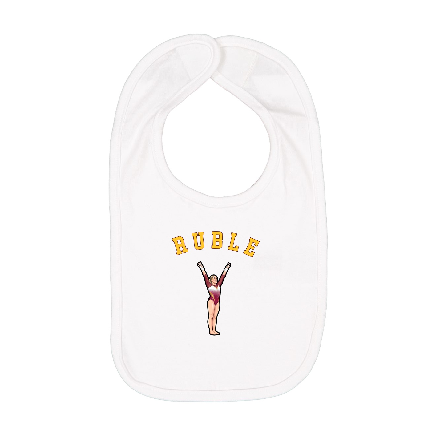 Infant Bib — Shirsey Arch in White