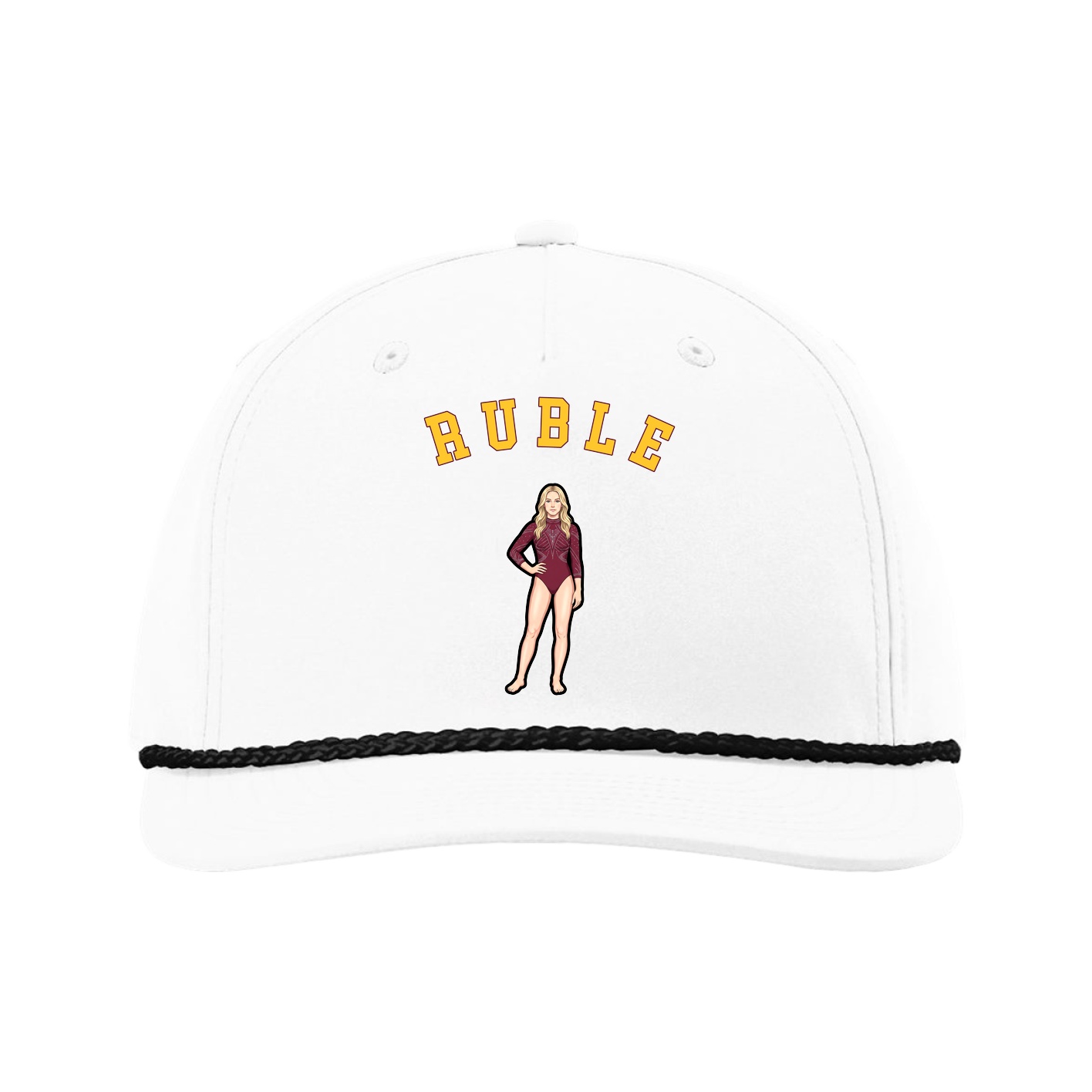 Five-Panel Classic Rope Cap — Shirsey Arch in White