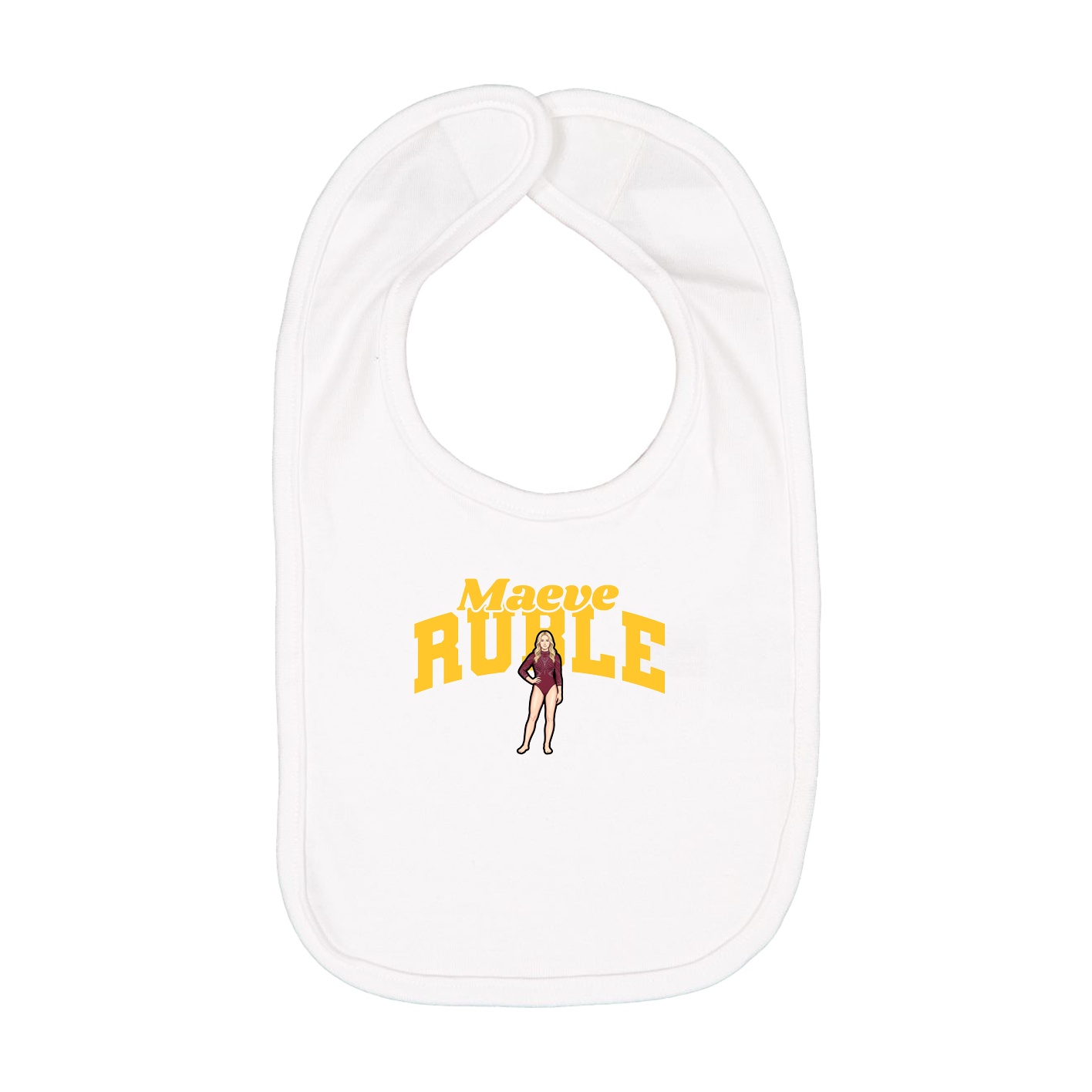 Infant Bib — Signature Arch in White