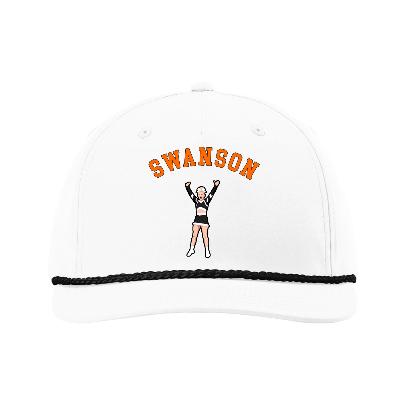 Five-Panel Classic Rope Cap — Shirsey Arch in White