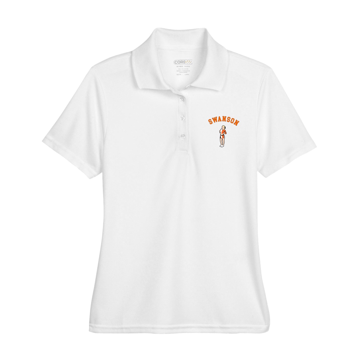 Womens Performance Polo — Shirsey Arch in White