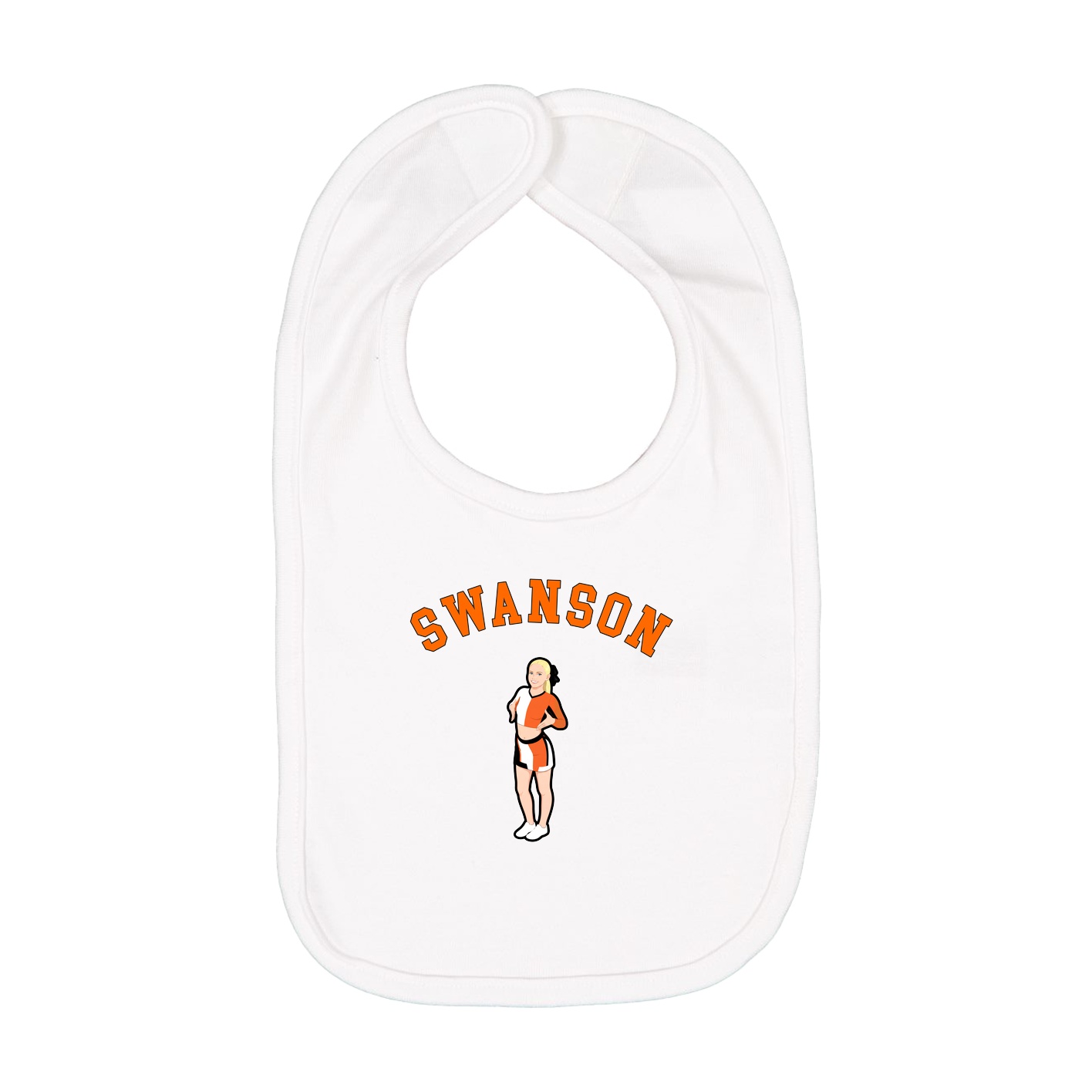 Infant Bib — Shirsey Arch in White