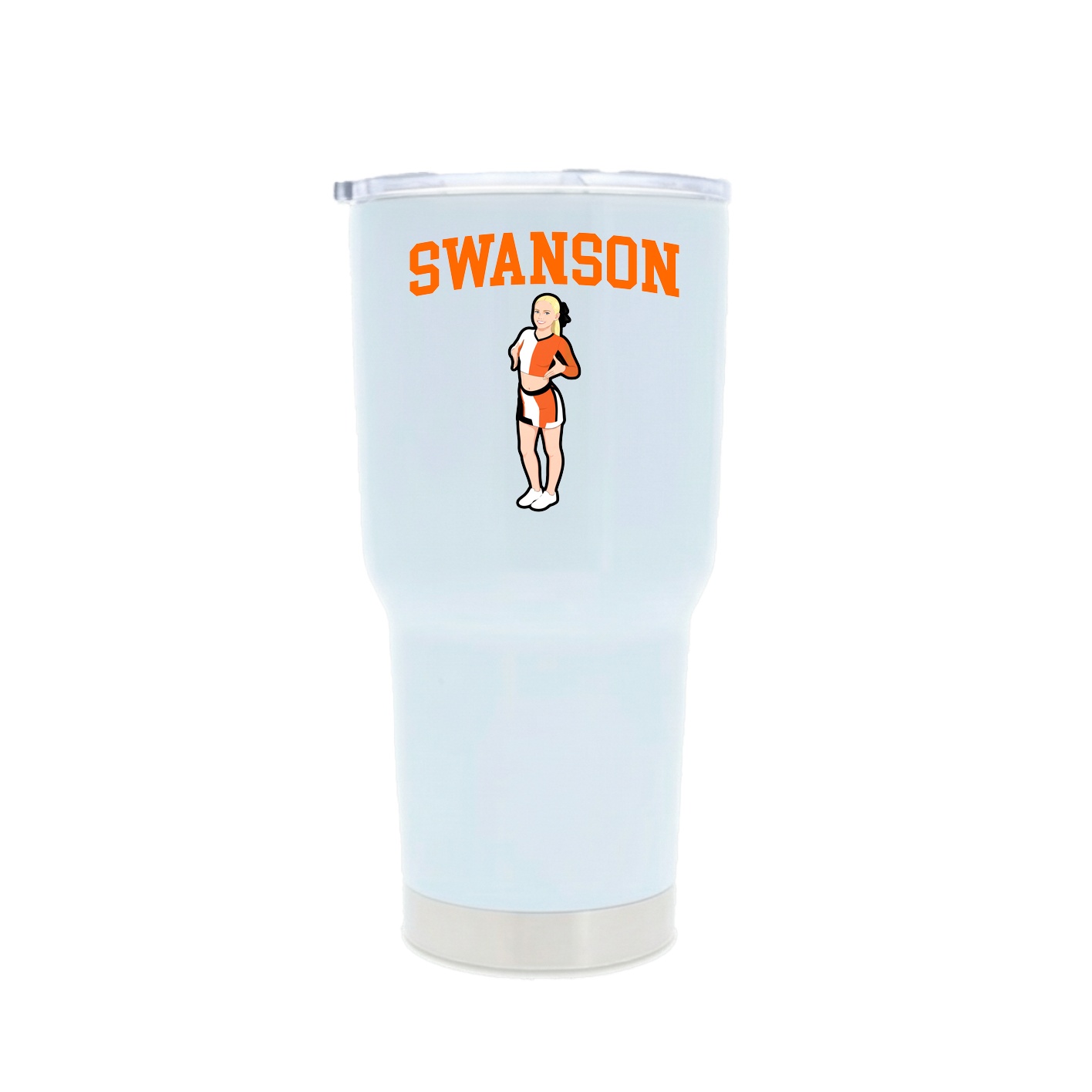 30oz Stainless Steel Tumbler — Shirsey in White