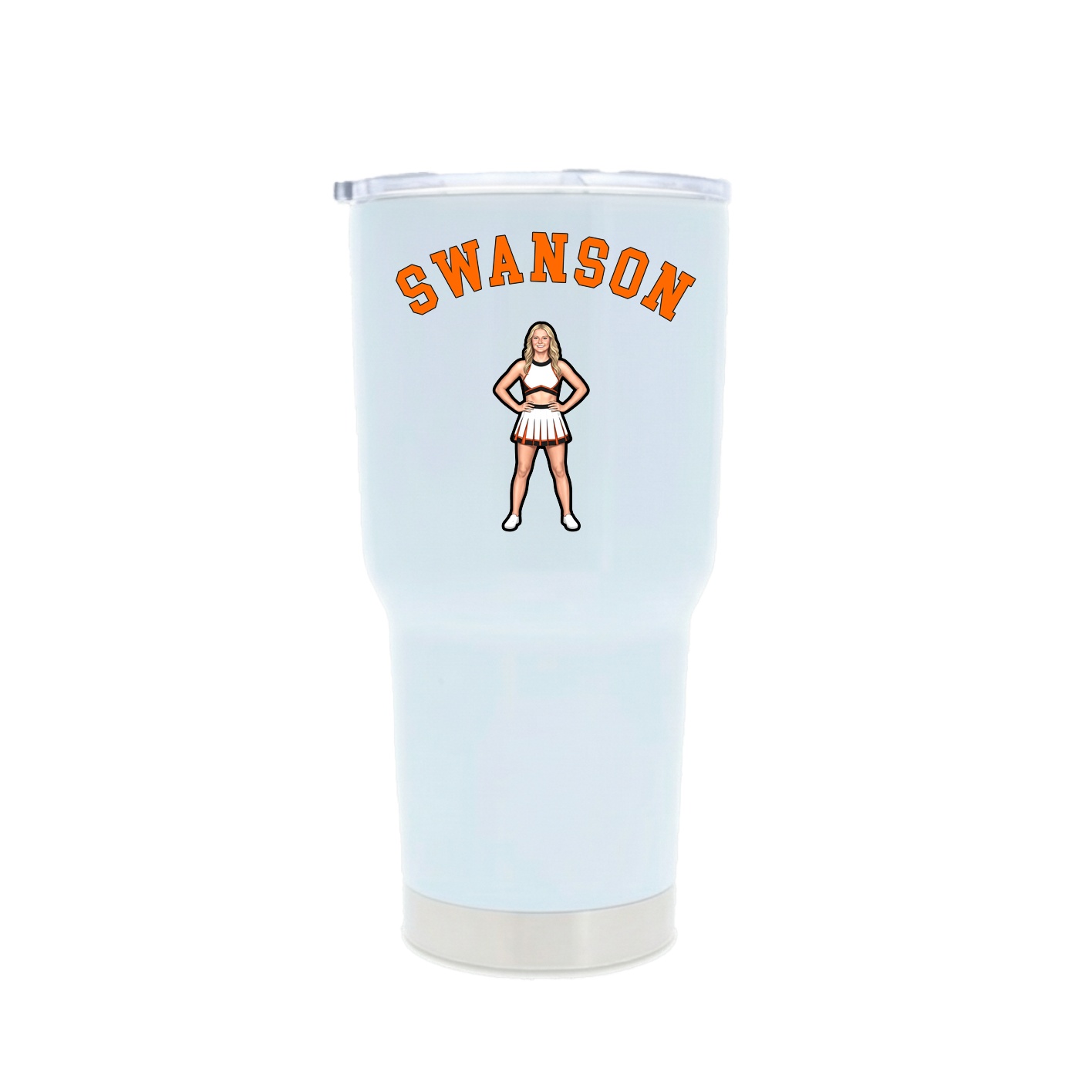 30oz Stainless Steel Tumbler — Shirsey Arch in White